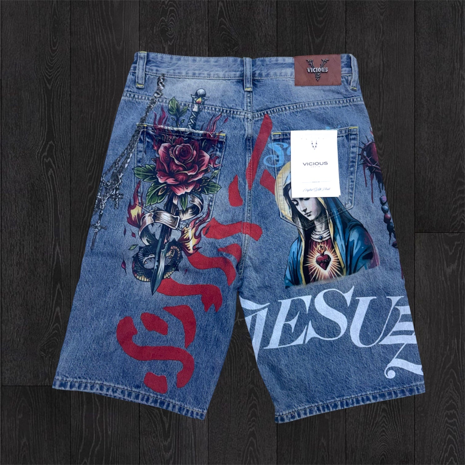 Vicious - Goodness Denim shorts - indigo Blue- vc1206