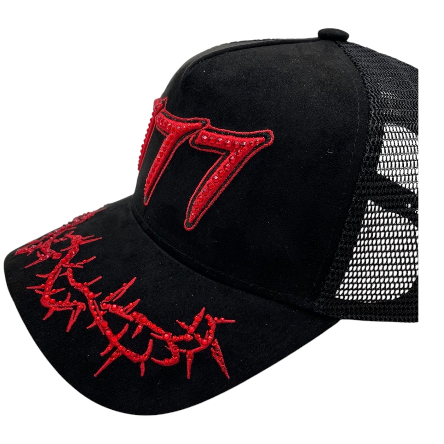Hudson - “Chains” 777 Trucker hat - Black/Red V2