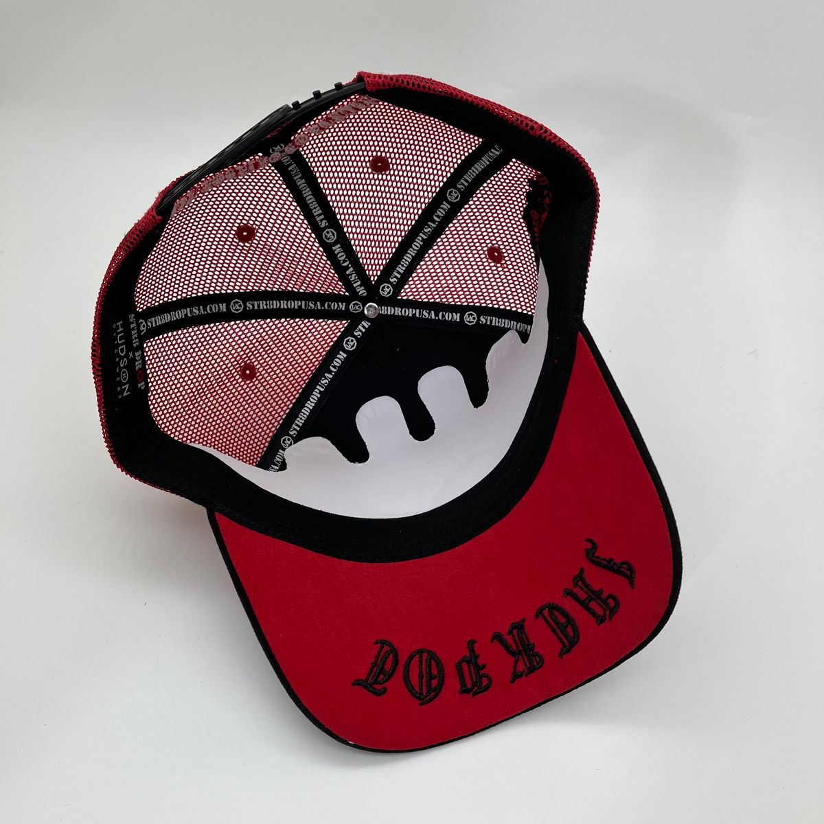 Hudson - “Chains” 777 Trucker hat - RED/Black V2