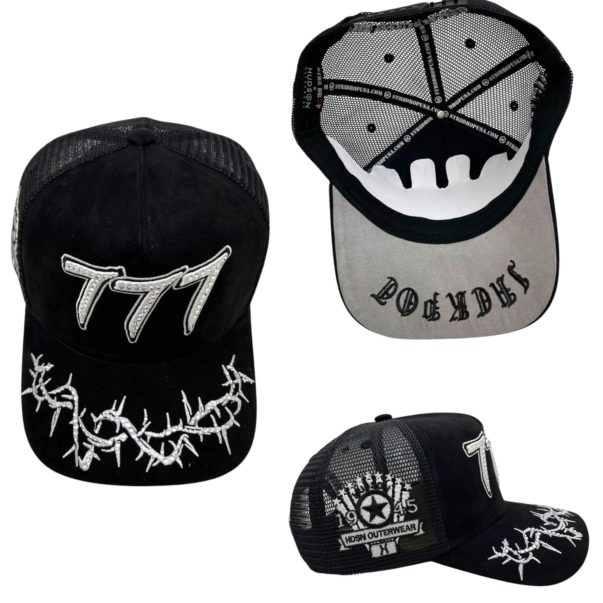 Hudson - “Chains” 777 Trucker hat - Black/White V2