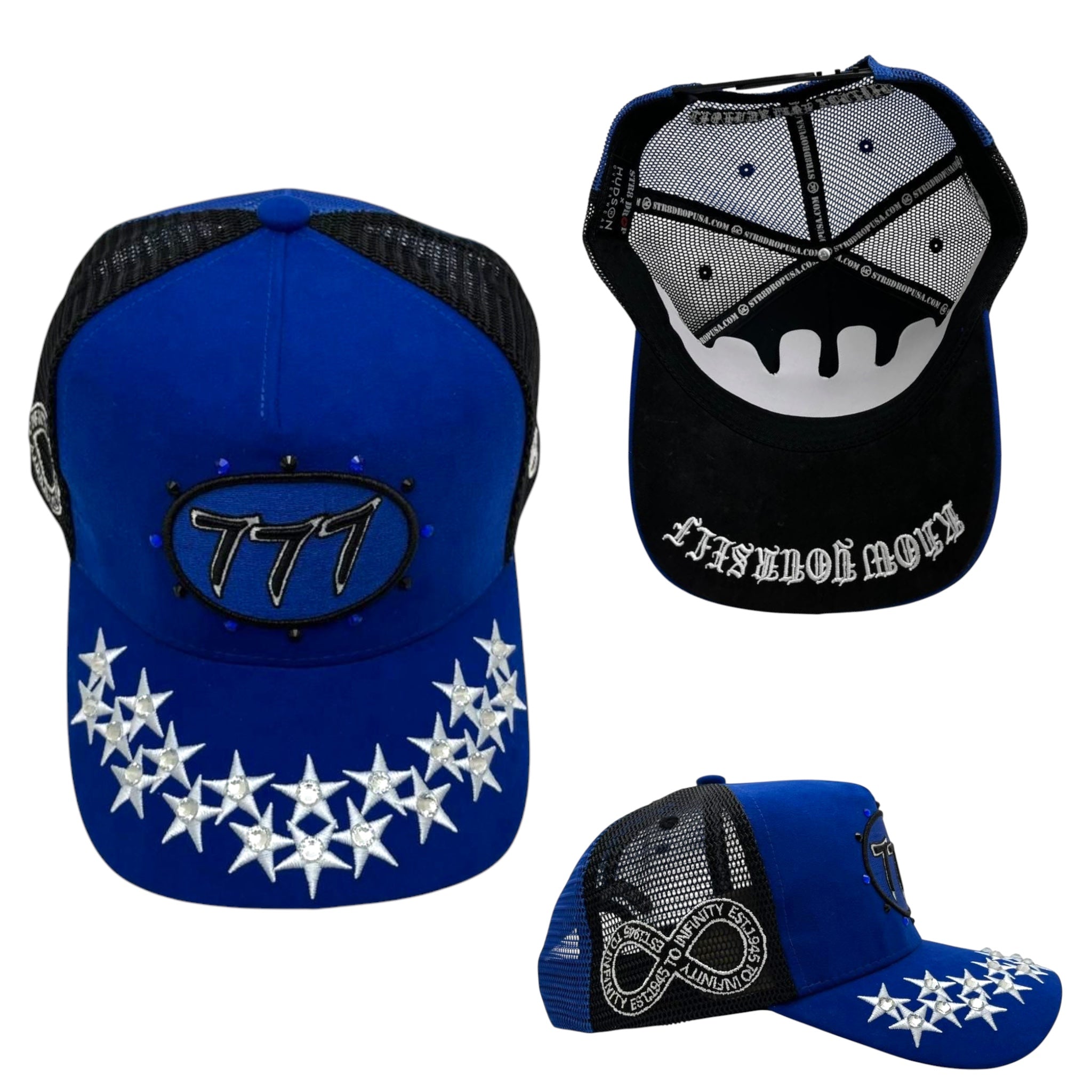HDSN - Star 777 Trucker hat - Royal Blue V1