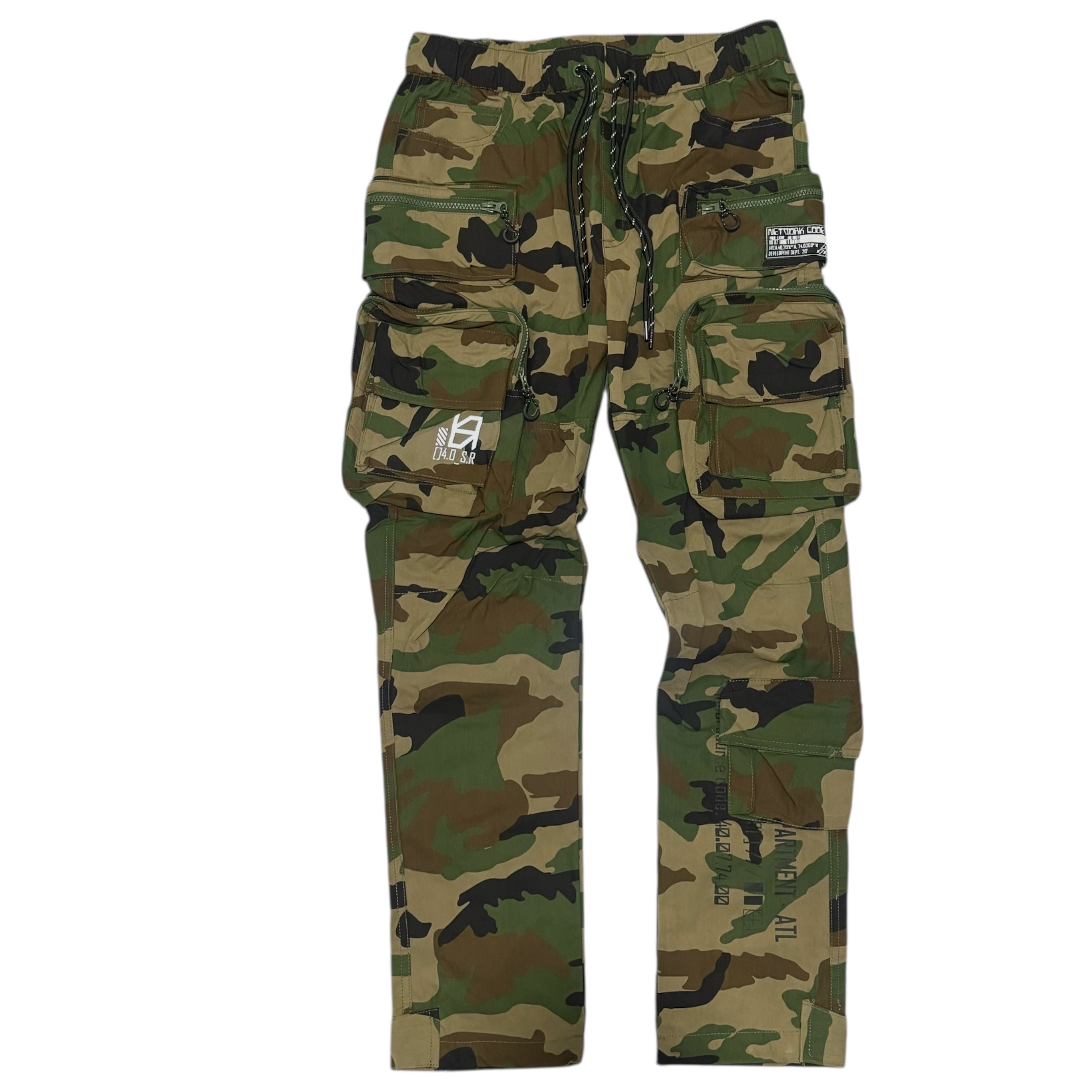 Rise Utility Nylon Cargo Pants - Camo/Black - WP24582