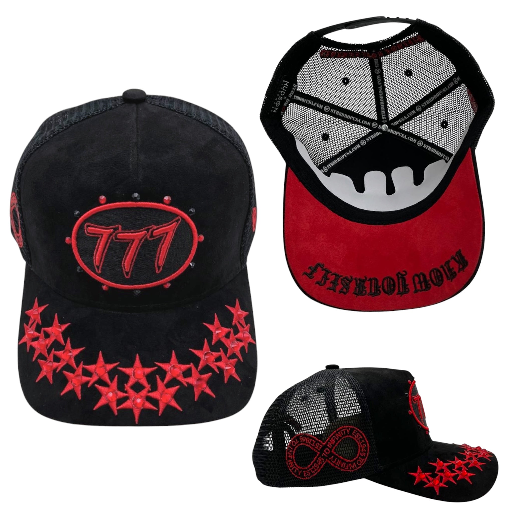 Hudson - “Stars” 777Trucker hat - Black/Red V1