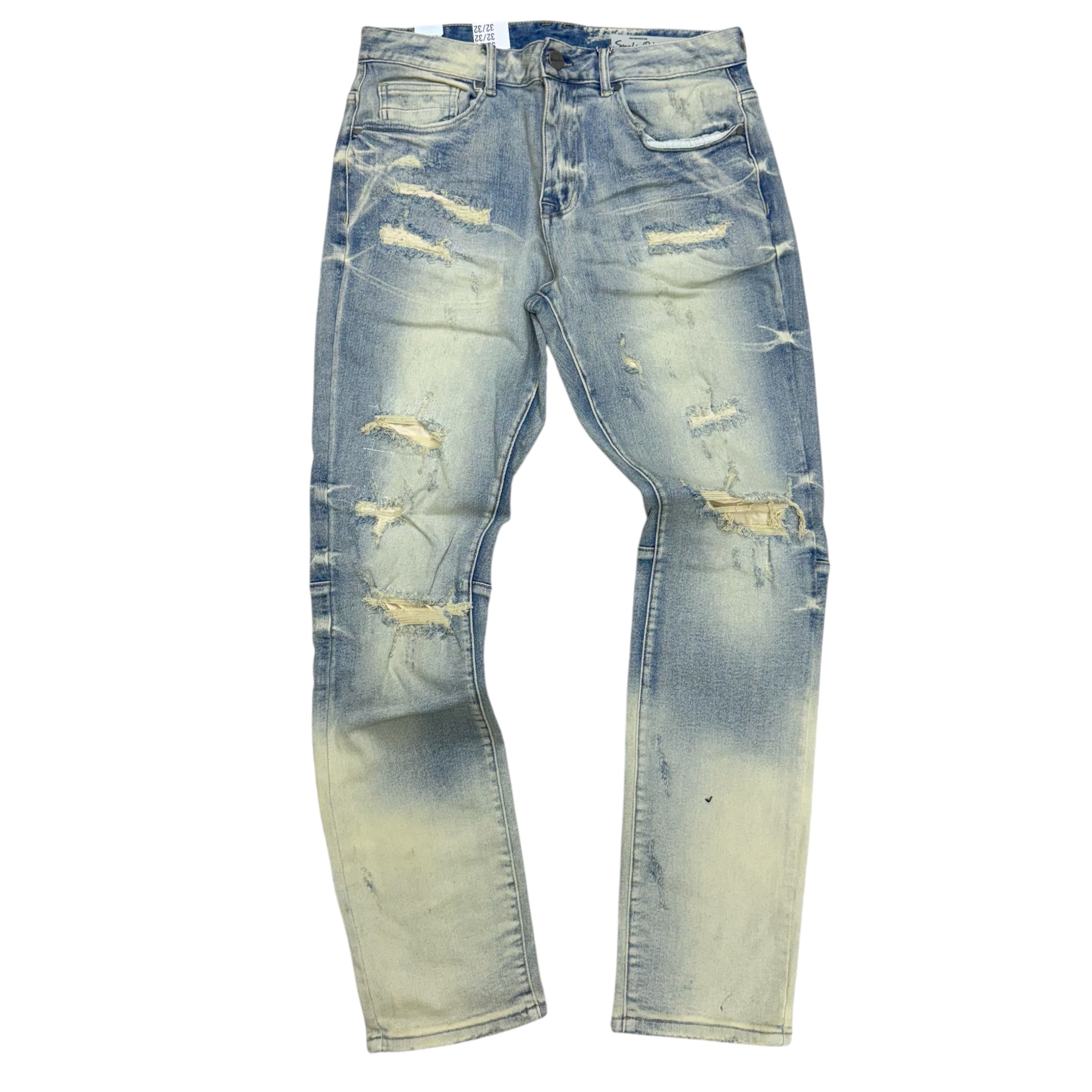 Rise - Slim Fit Ripped Denim - Ombre BL - JP23733