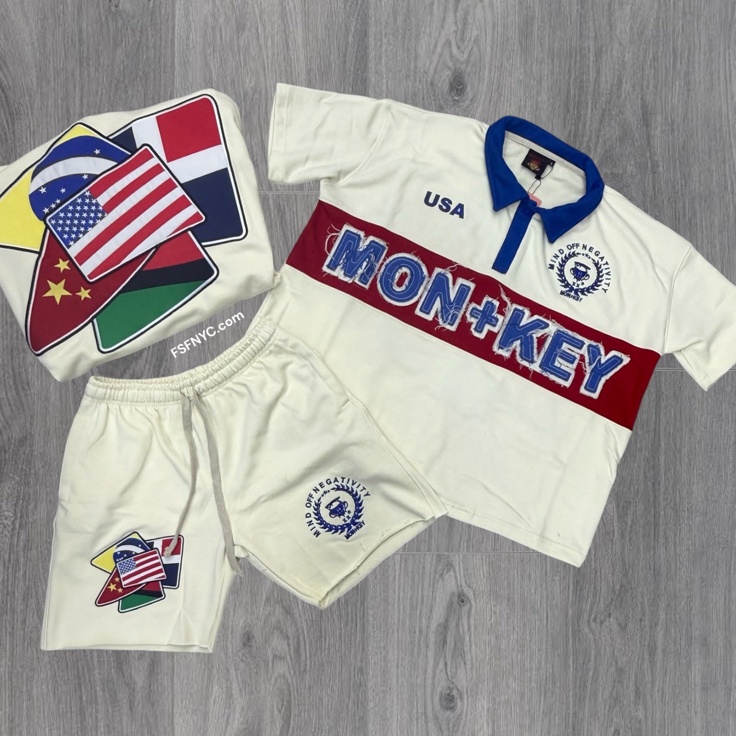 MMC - USA Polo Rugby Short Set - CREAM