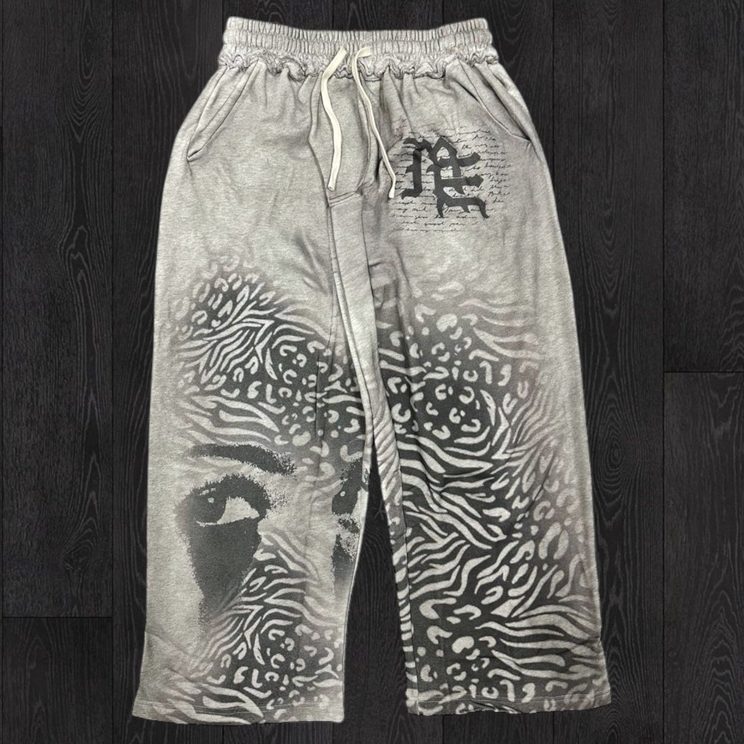 Mixed Emotion - Flare Sweat Pants- Grey