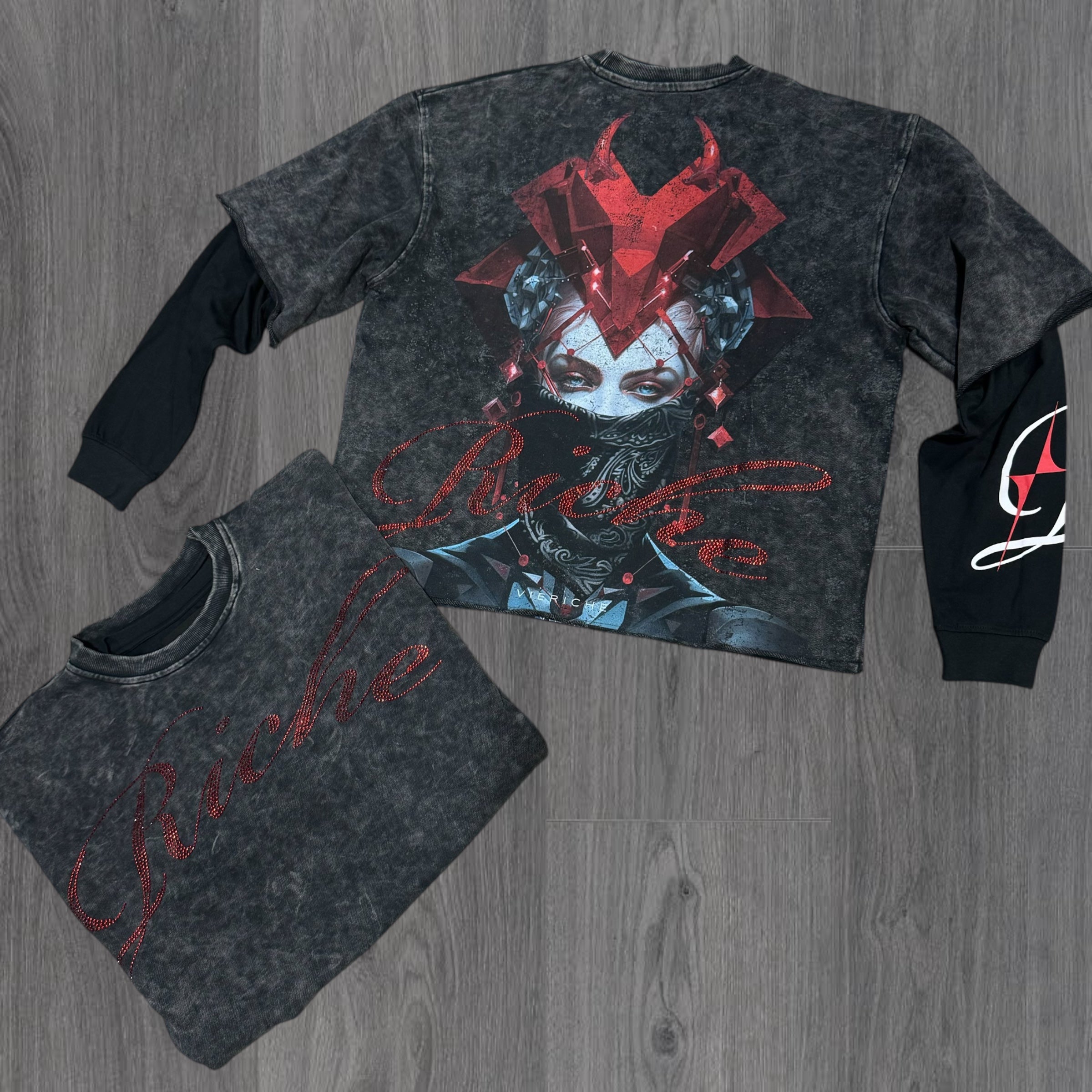 VR - crew Sweatshirt - Black - VR1412