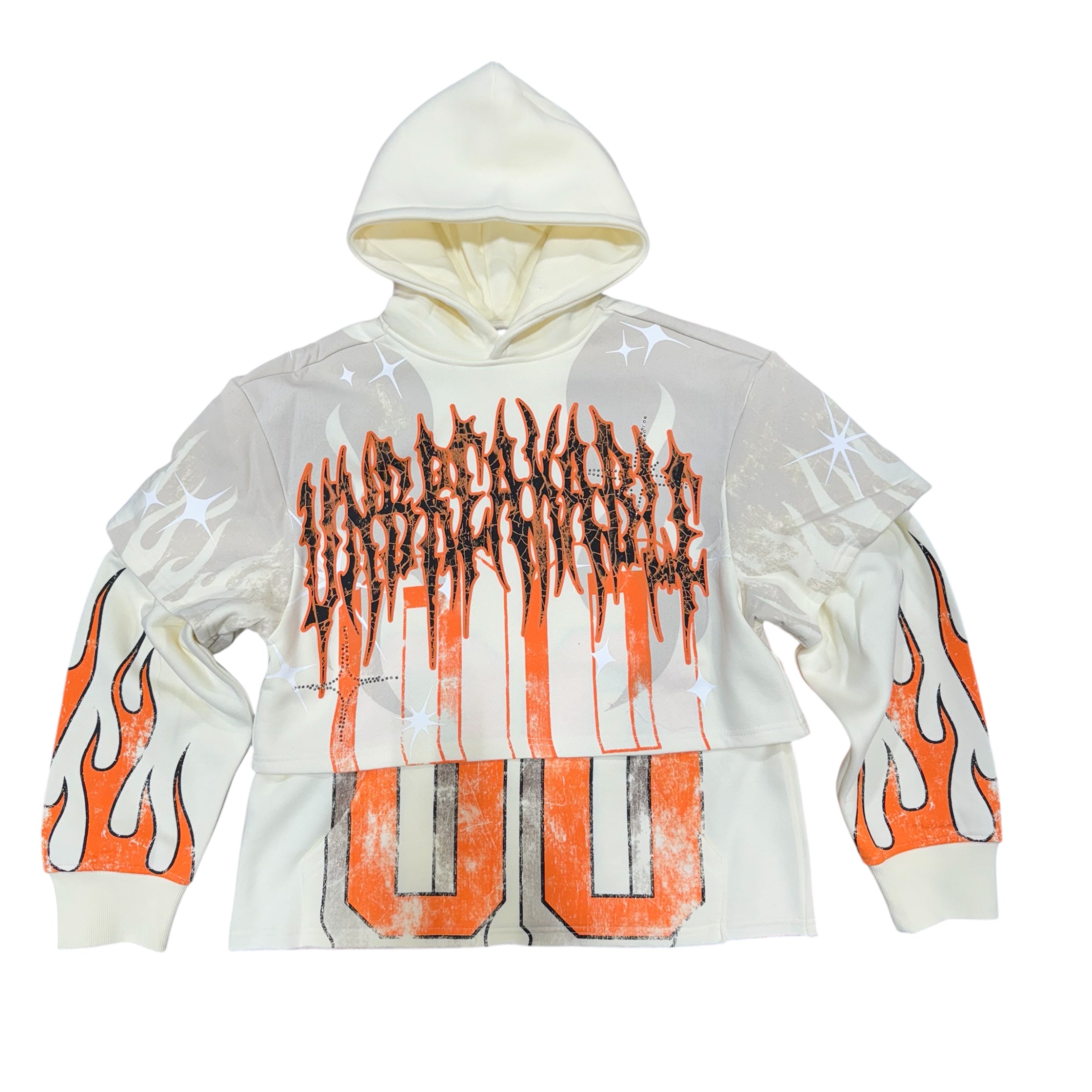 Rise - Double Hoodie Flame - Orange - 25617