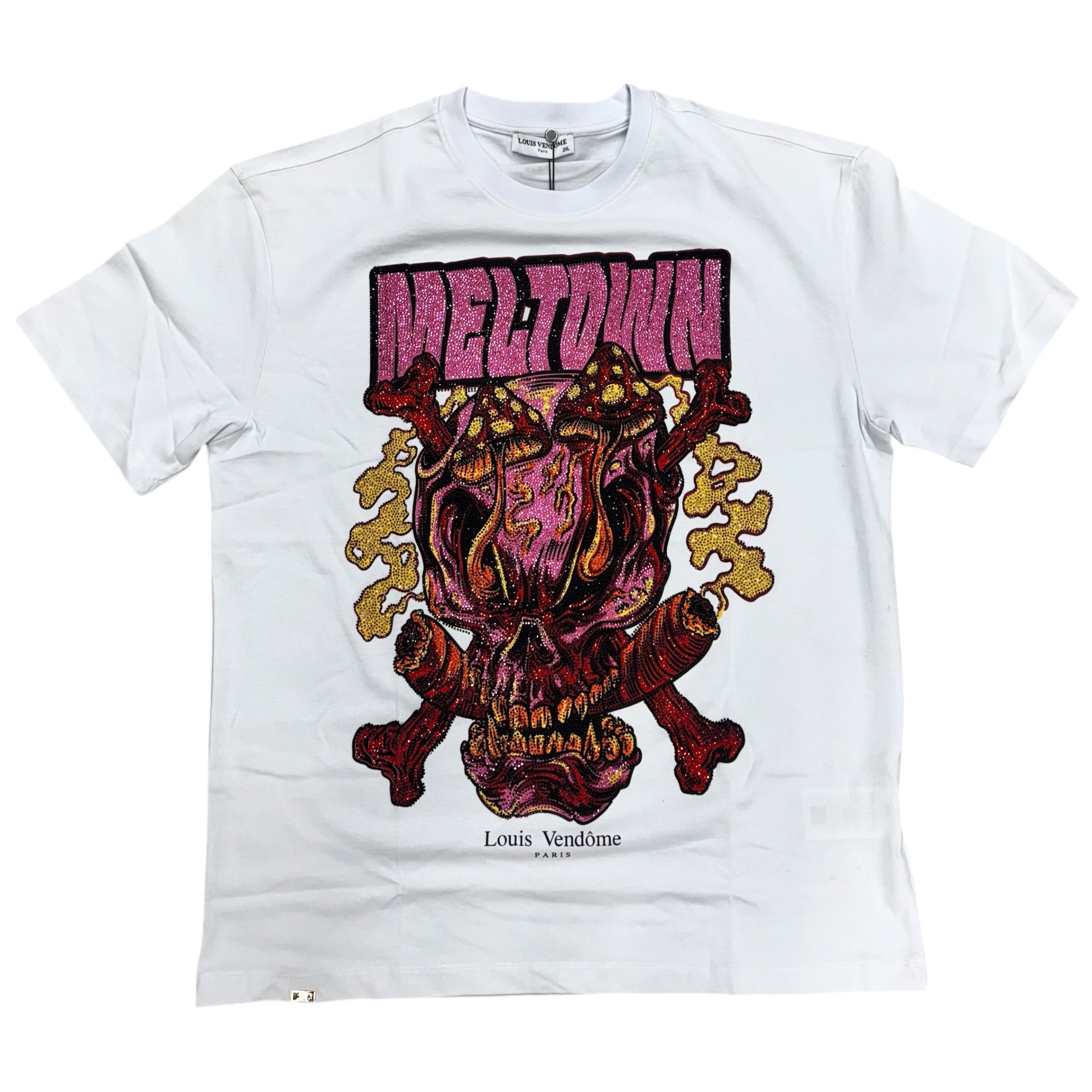 Vendom Meltown Rhinestone T-shirt Black v70 M