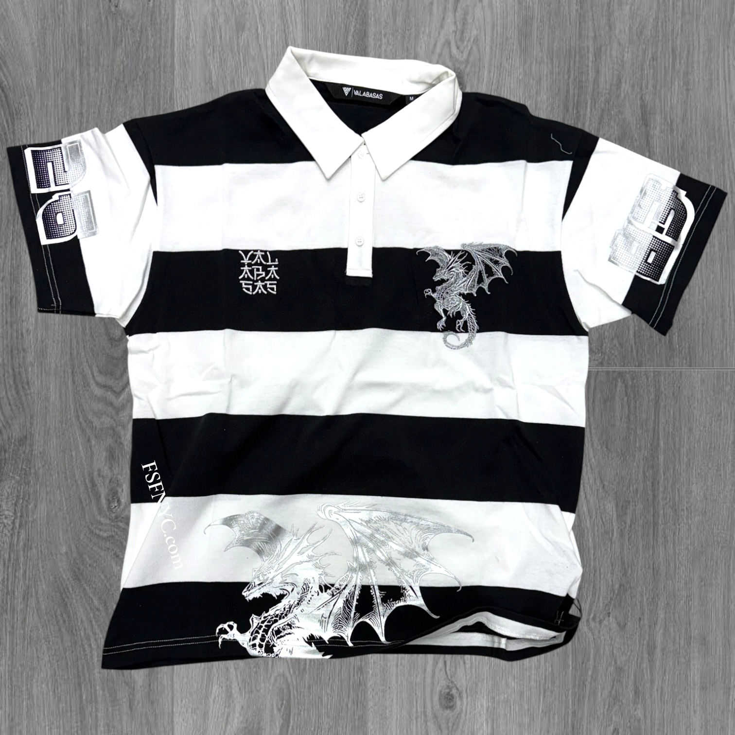 Valabasas - Kaiju Tuski Polo - Blk/white - 1003