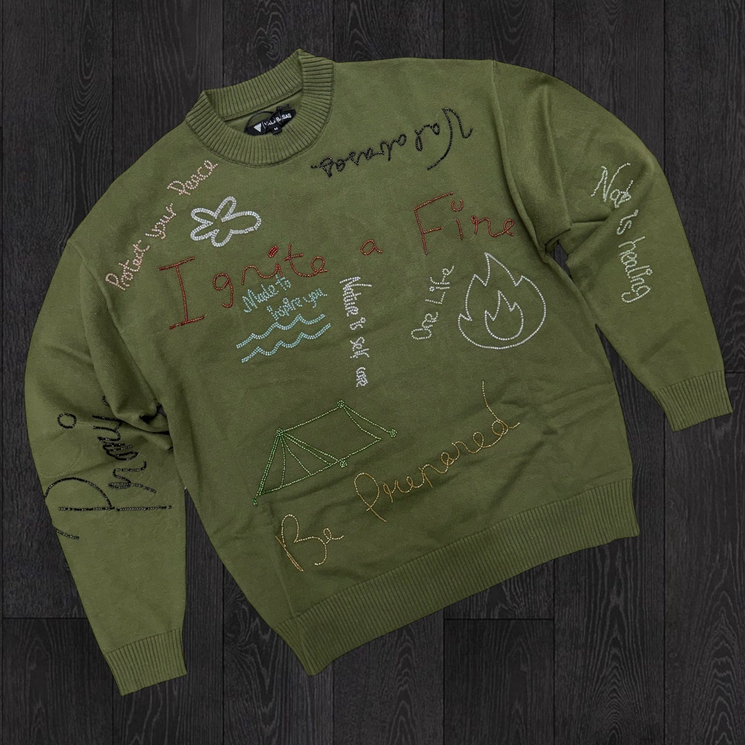 Valabasas - Ignition Crew Sweater - Green - 1019