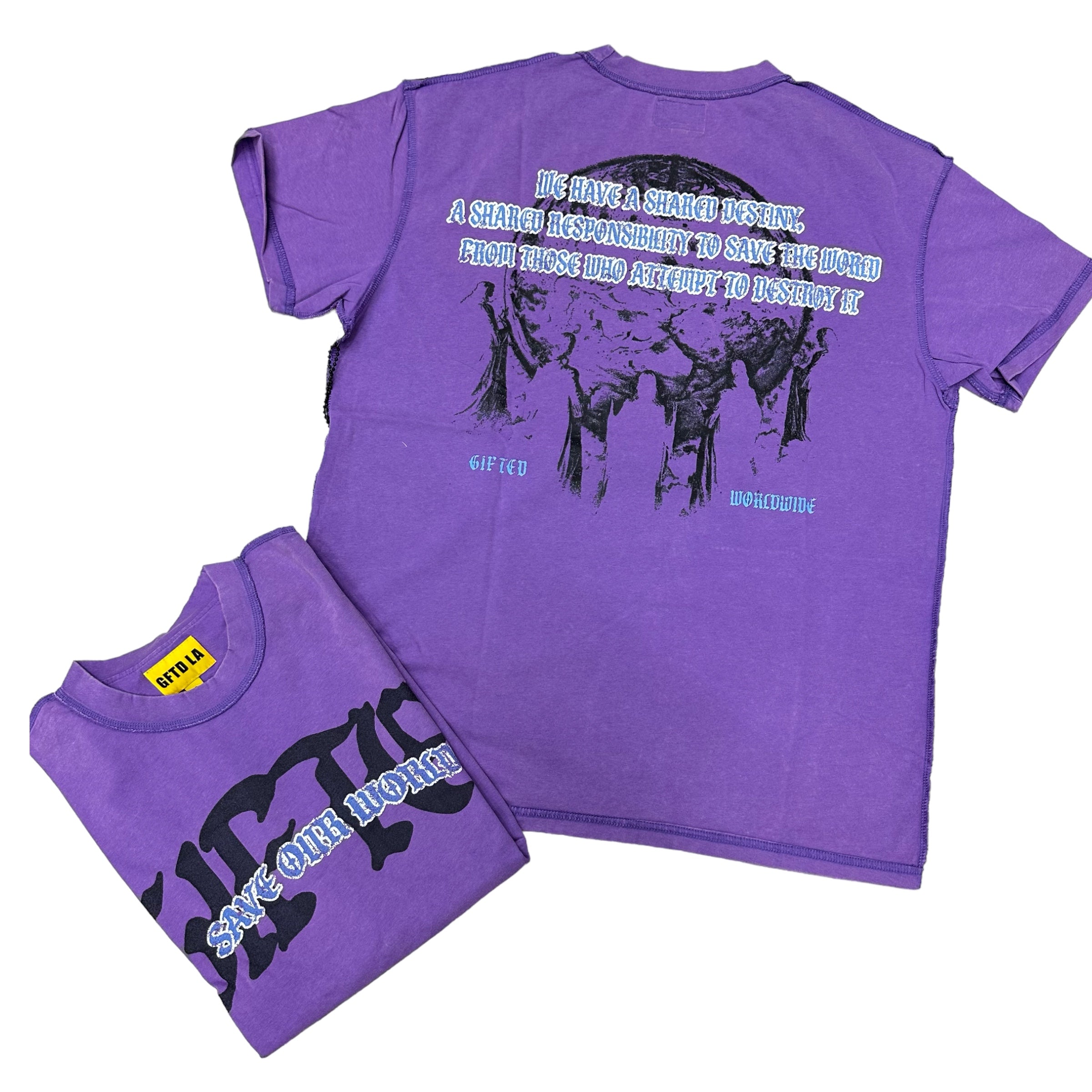 GFTD Save the World OverSize T-shirt Purple