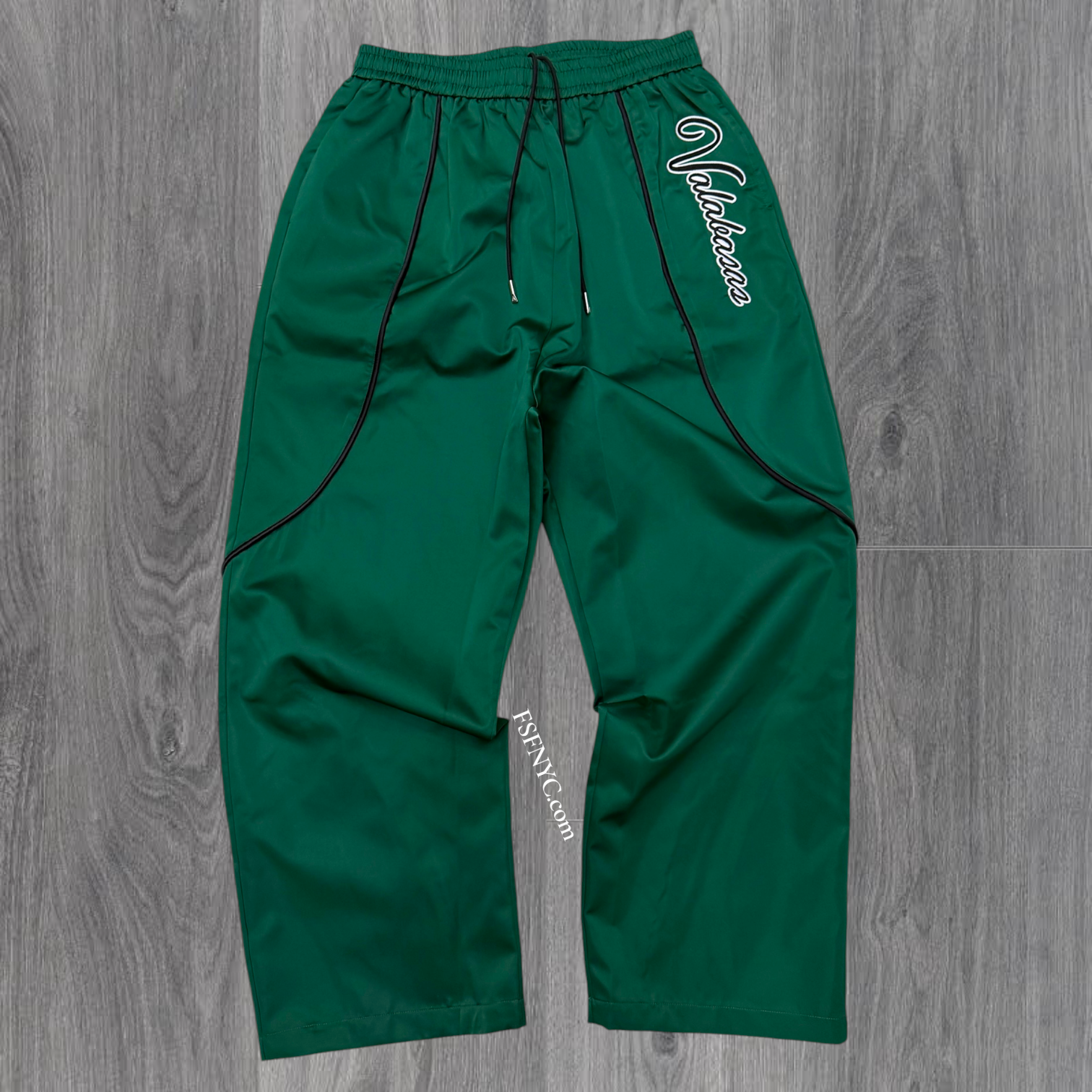 Valabasas - Flare Satin Track pants - Green -