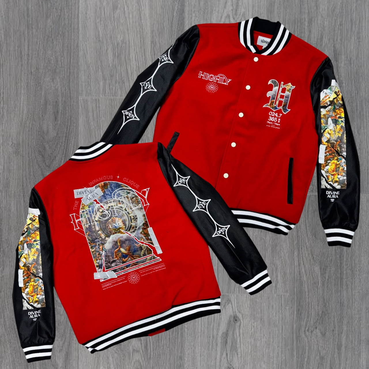 UNDRTD Varsity Jacket Red 4913 (Runs Small, Go up Size)