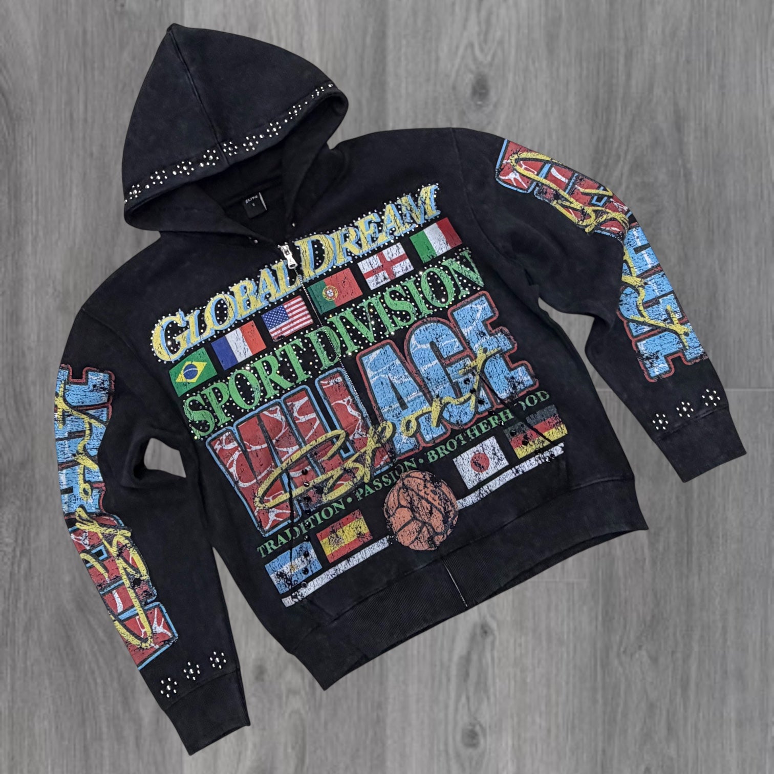 Elite - Global Zip Hoodie - Black - 1092