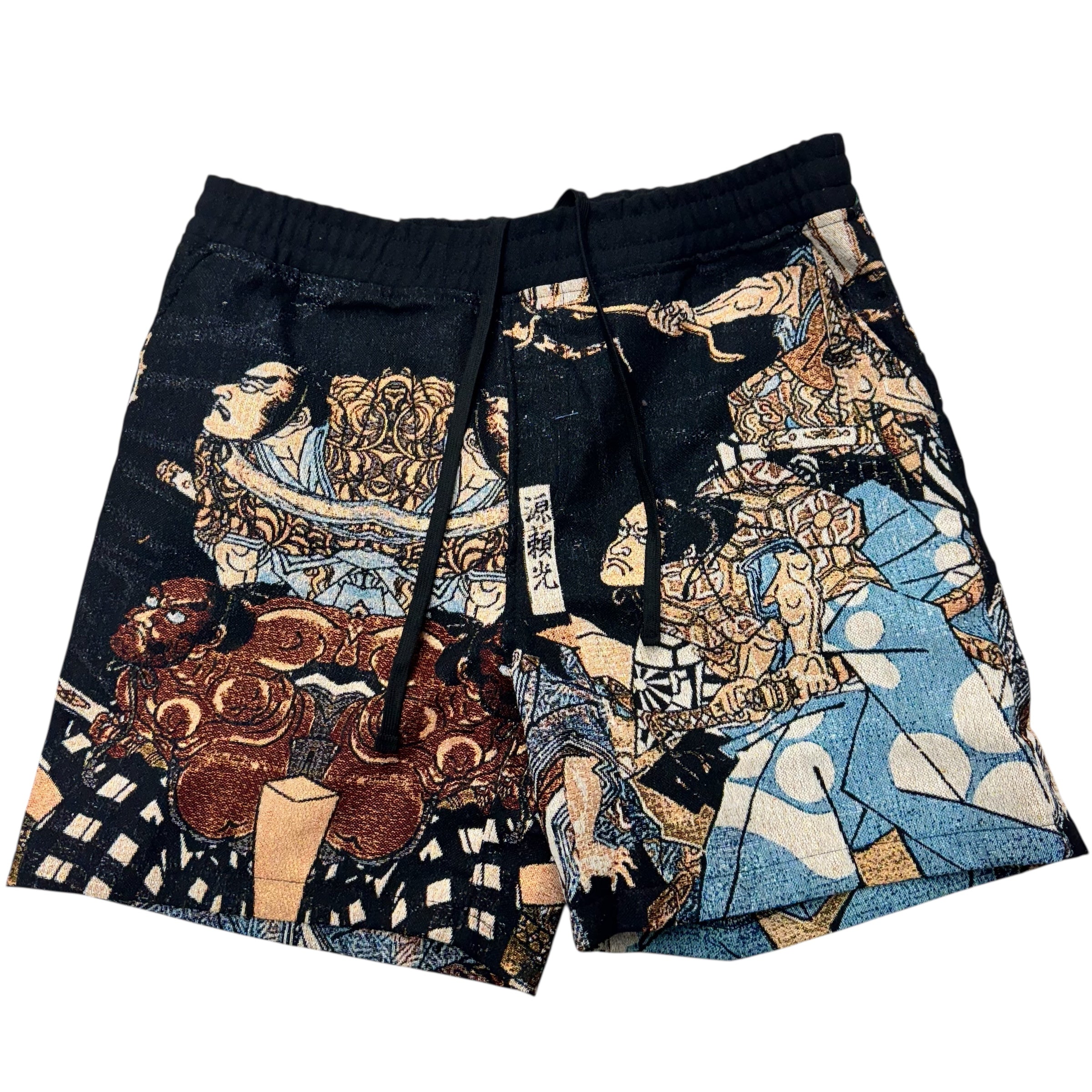 Rebel Jaquard Shorts Black 936
