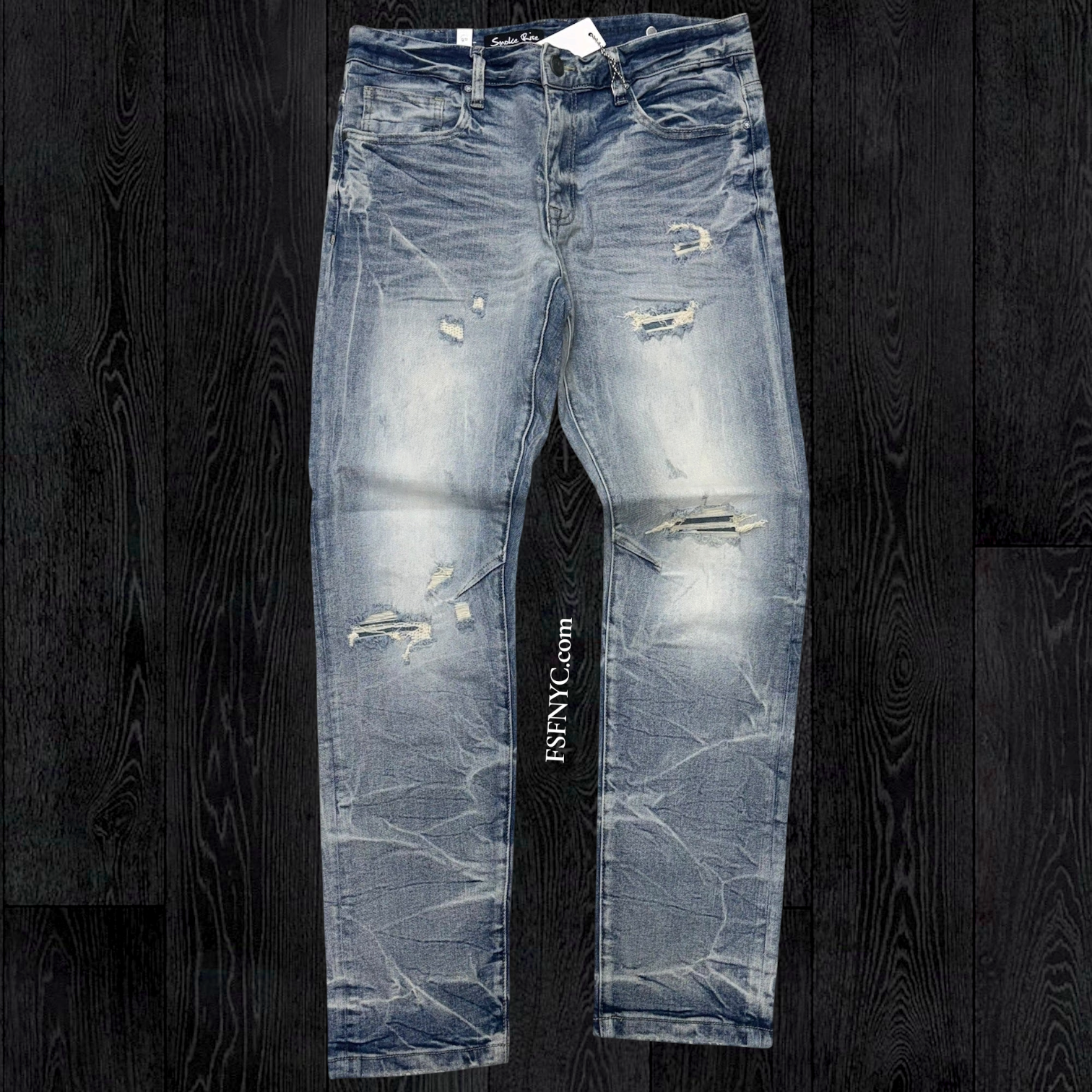 Rise - Slim Fit Washed Jeans - Highland Blue 205