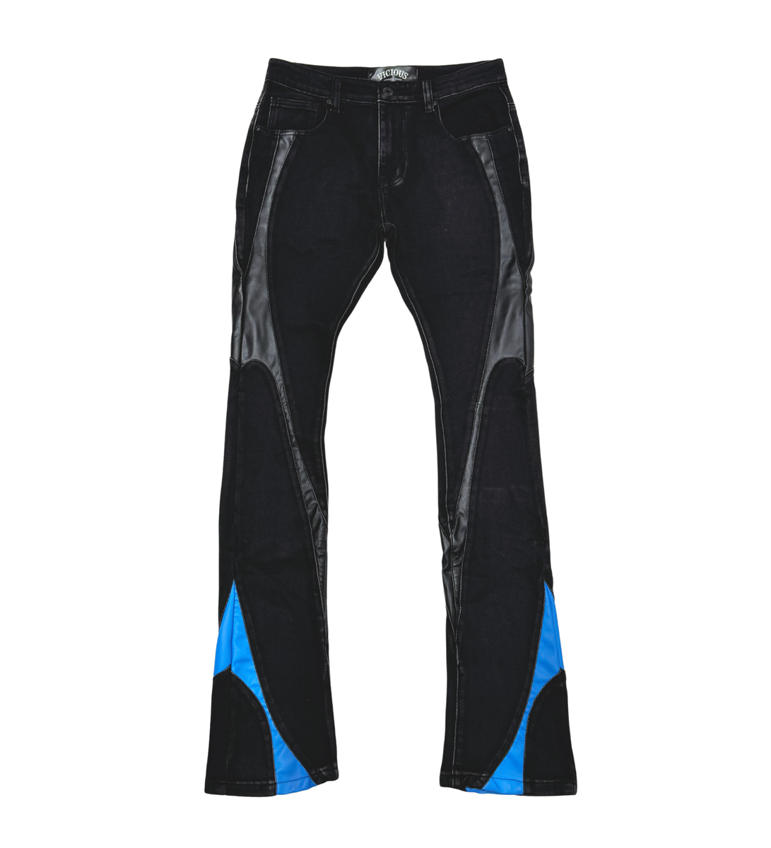 Vicious Stacked w/leather Details Denim Black Vc5000 M