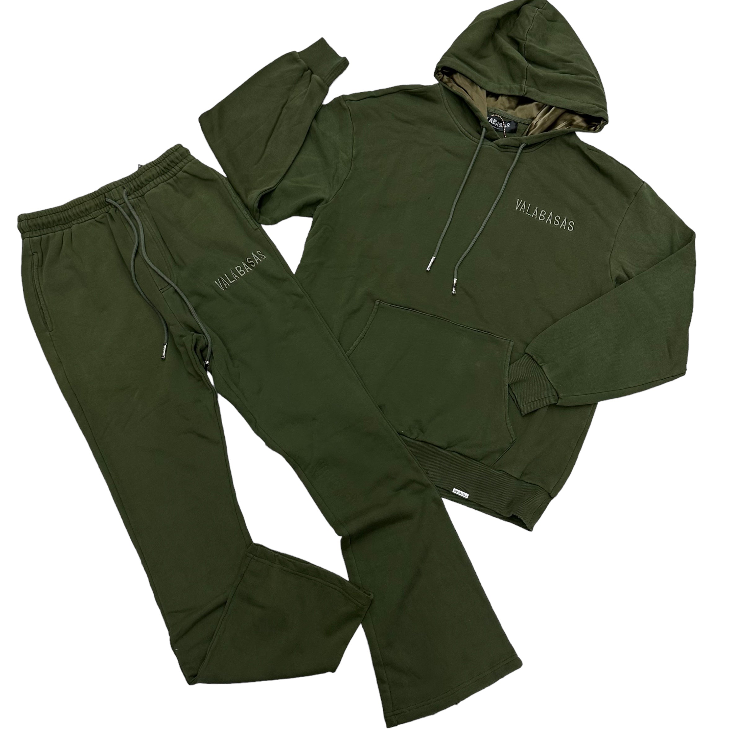 Valabasas Classic Stacked SweatSuit Green