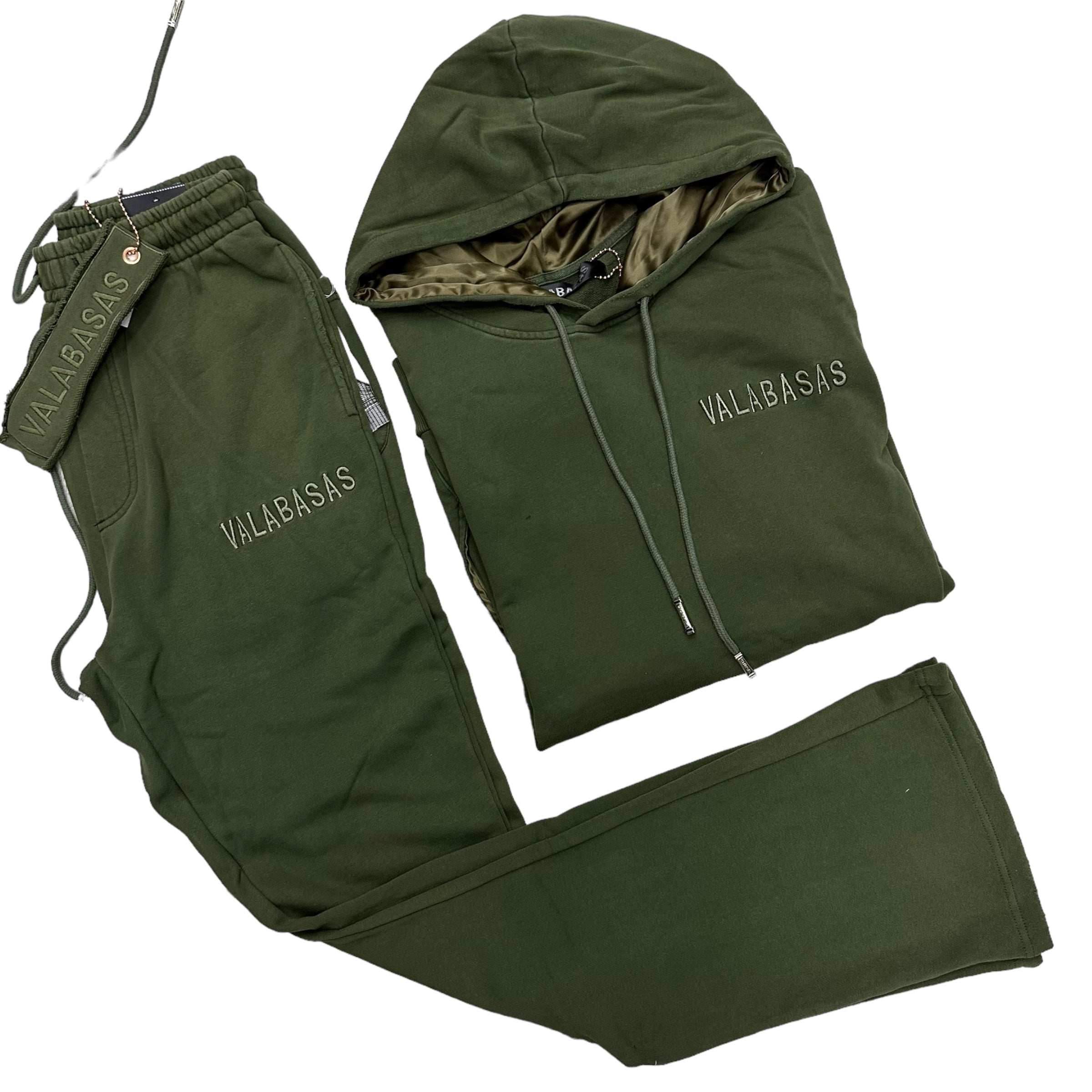 Valabasas Classic Stacked SweatSuit Green