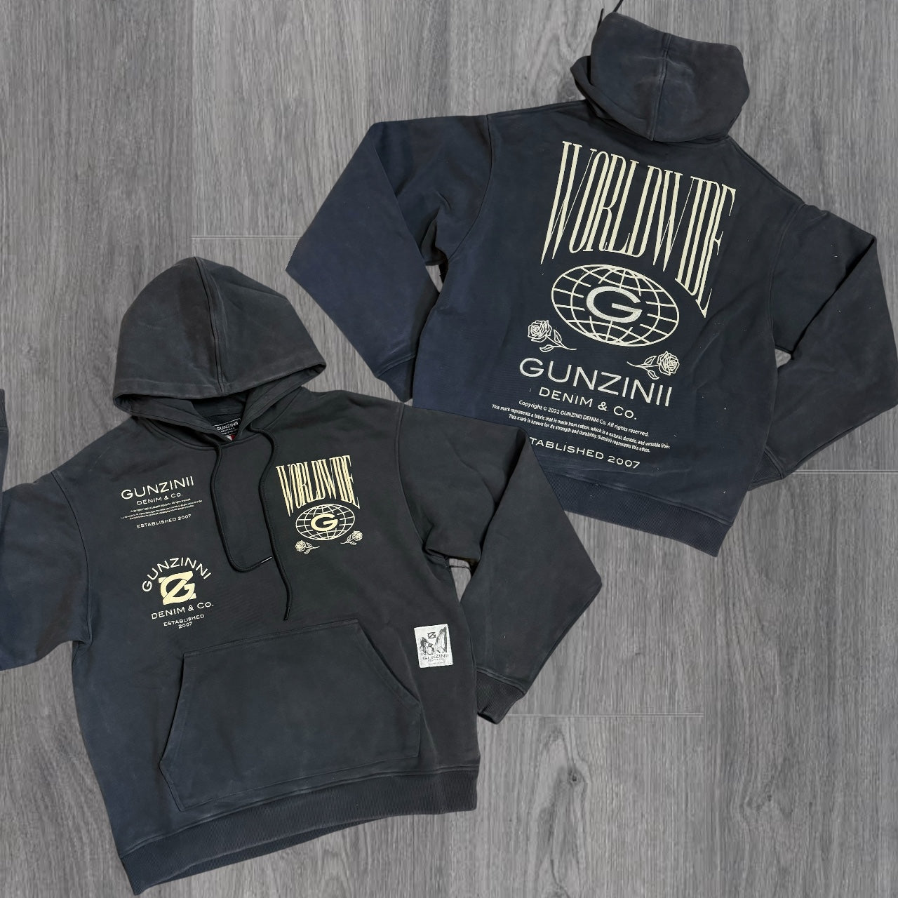 Gunzinii - World Wide Hoodie - Charcoal - GZ329