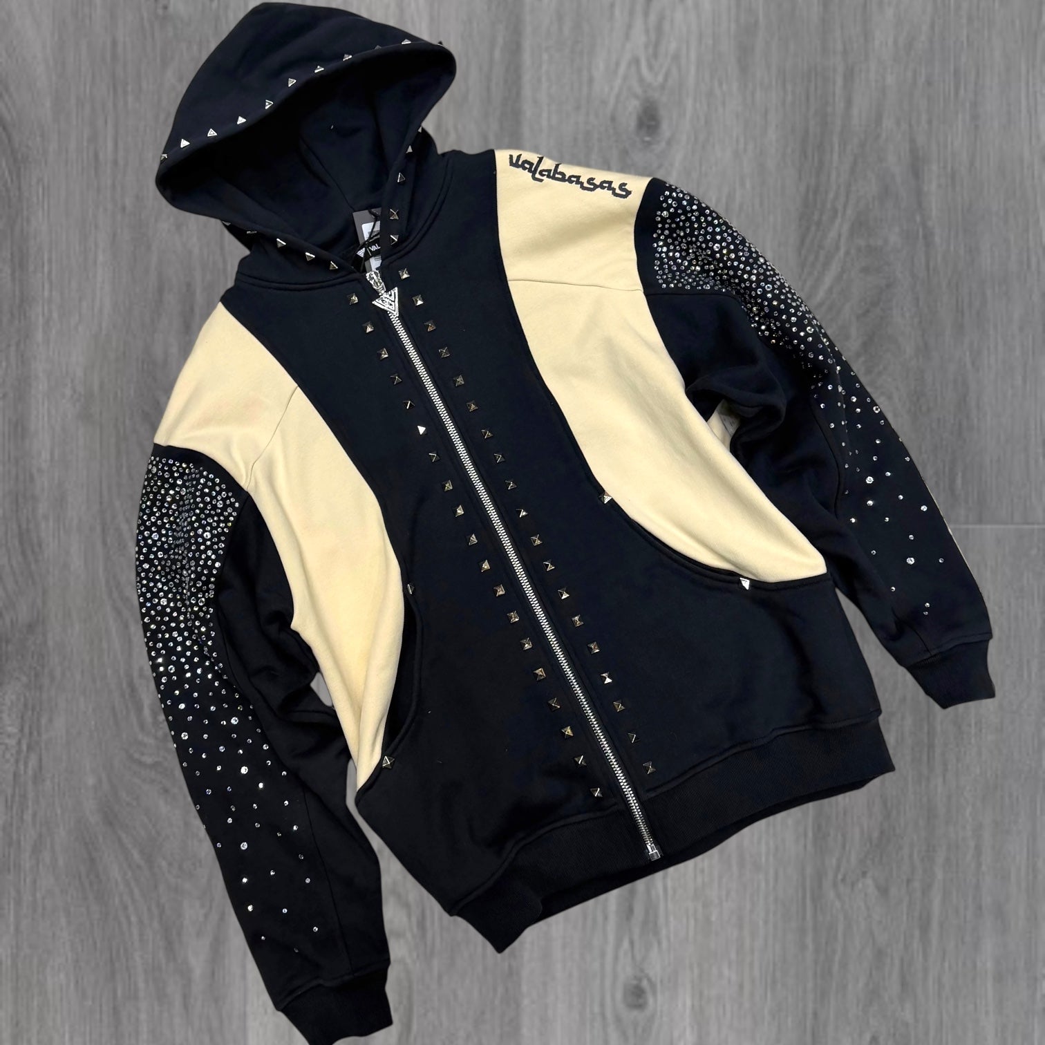 Valabasas - Poncho sweat hoodie - BLACK- 1006 zi