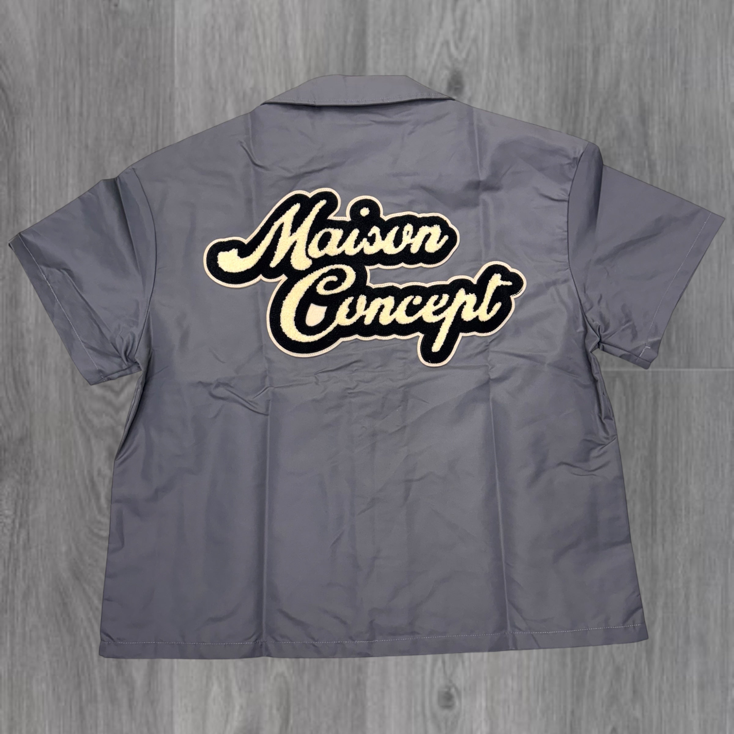 Concept Maison Nylon Button Down Short Set Grey