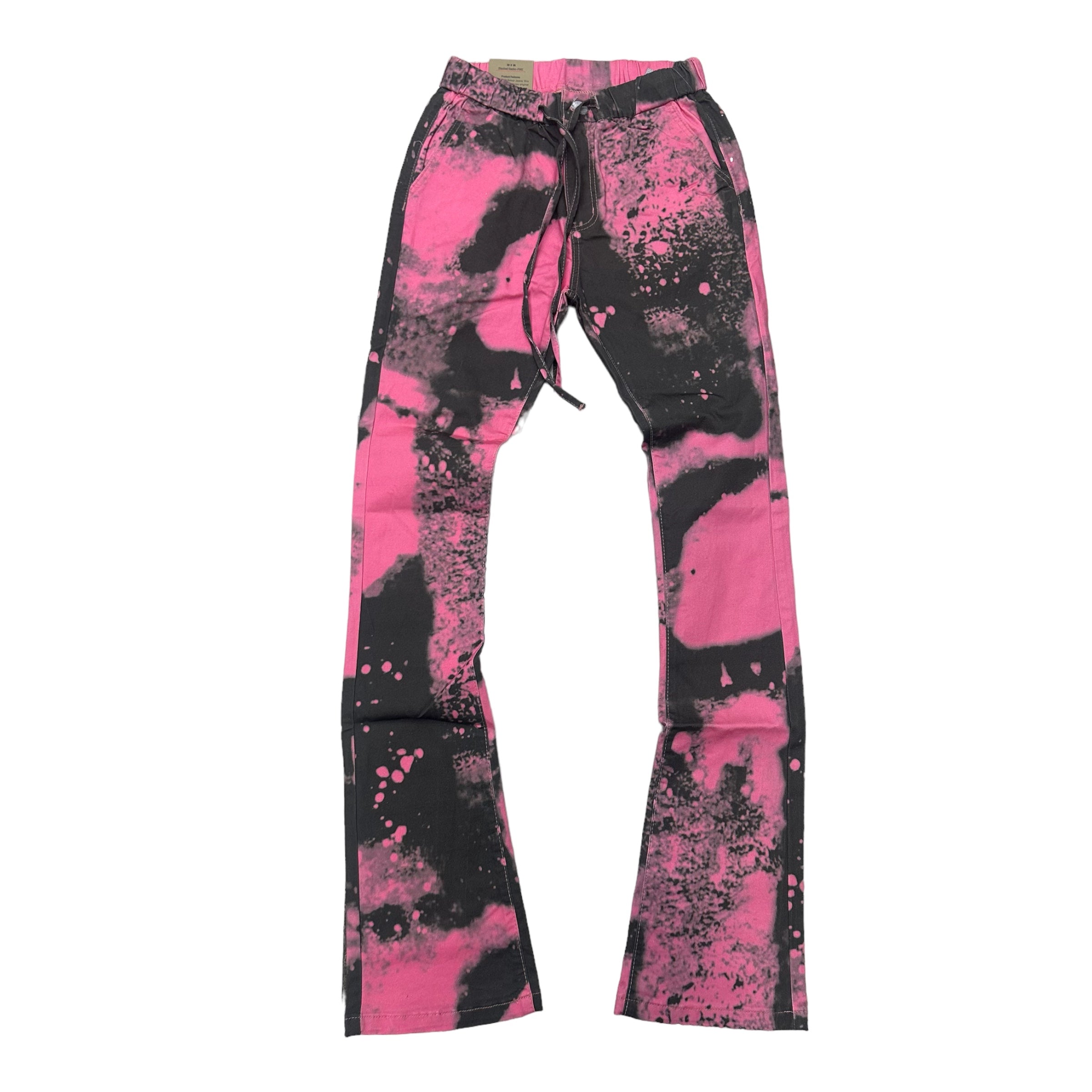 Armor Stacked Denim Charcoal pink