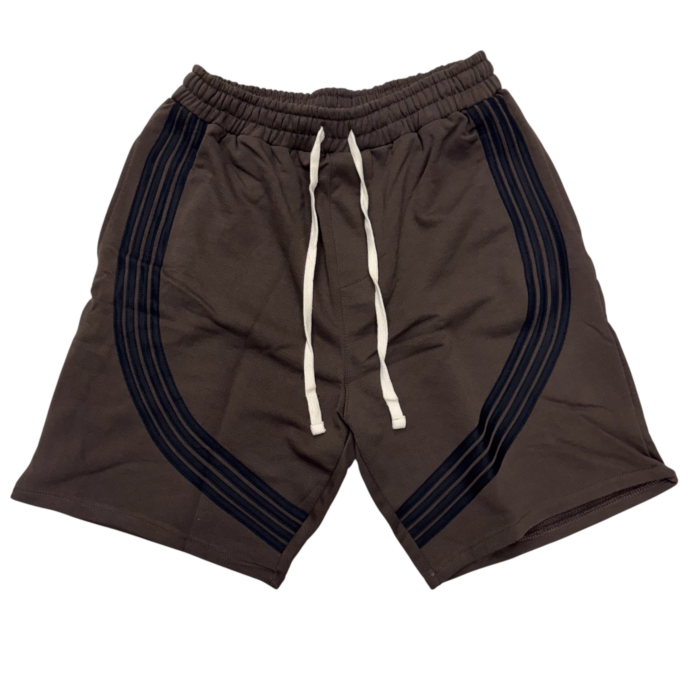 Stripes Sweat Shorts Brown/Black