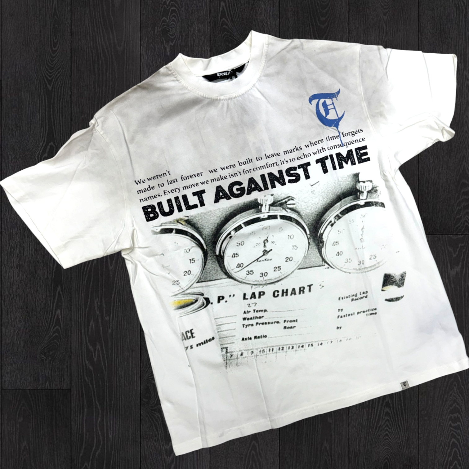 TRNCHS - built Against Time Tee - White - 2506