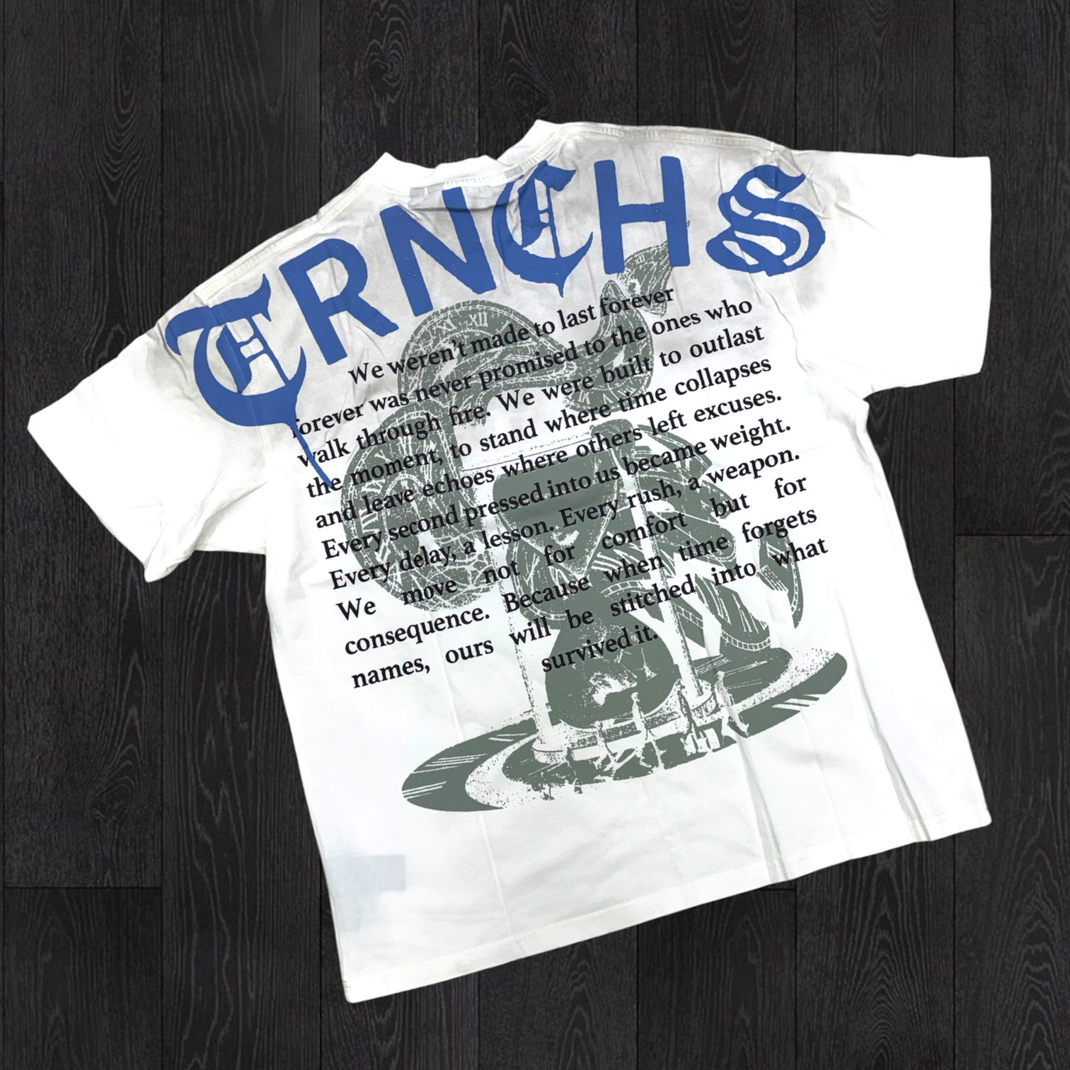 TRNCHS - built Against Time Tee - White - 2506