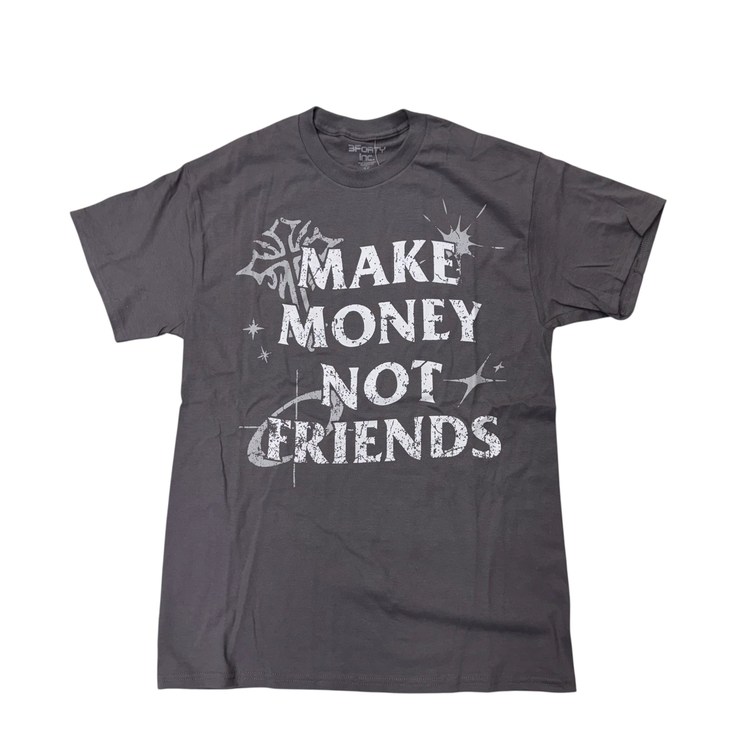 PC Make Money Not Friends T-Shirt Grey