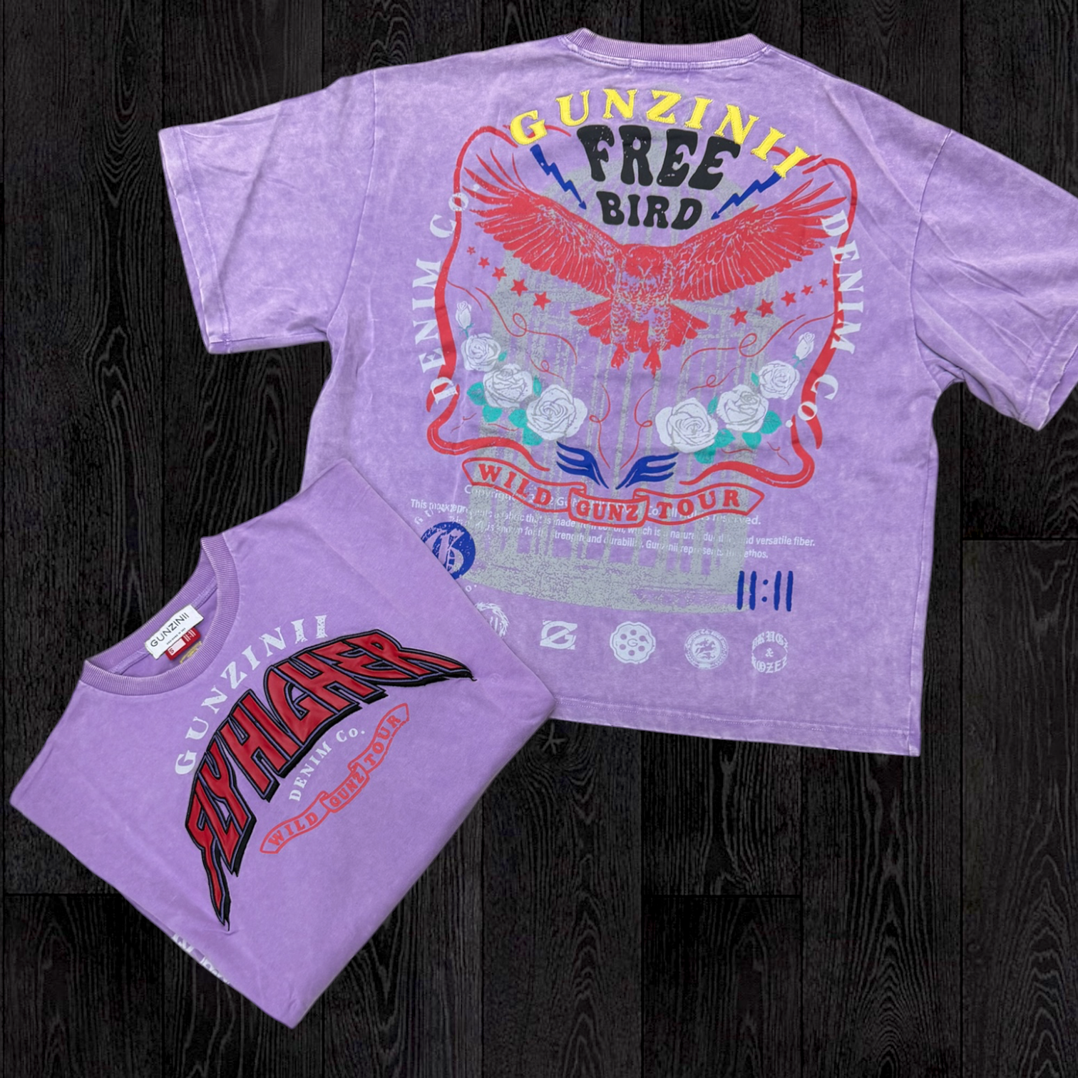 Gunzinii - Fly Higher T-shirt - Lavender - 1072