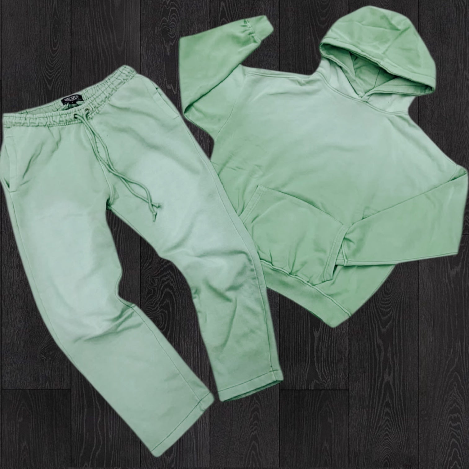 R - Fade Wash SweatSuit - Sage Green - 885