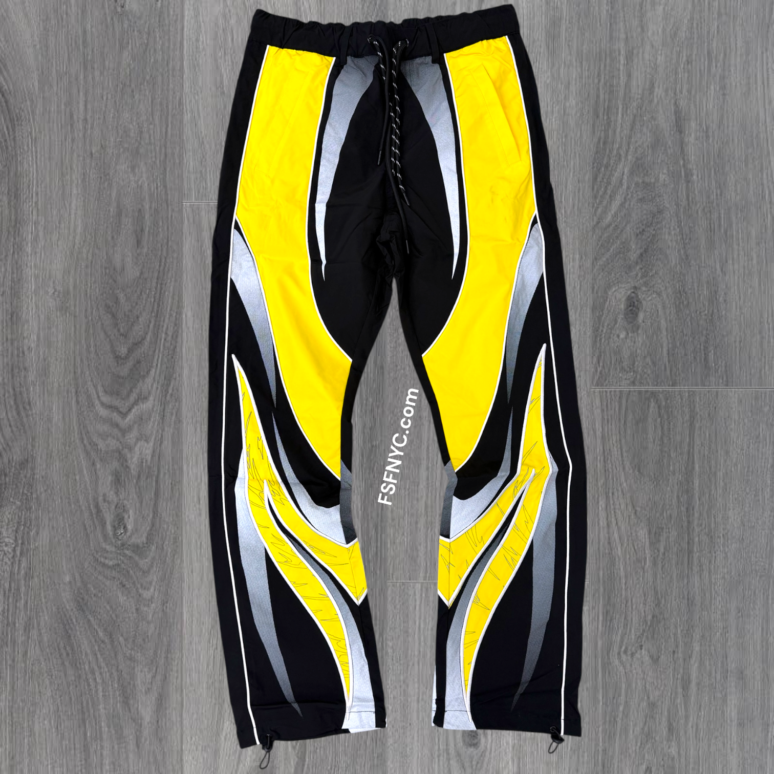 Rise - Color Block Windbreaker Pants - c.Yellow - F586