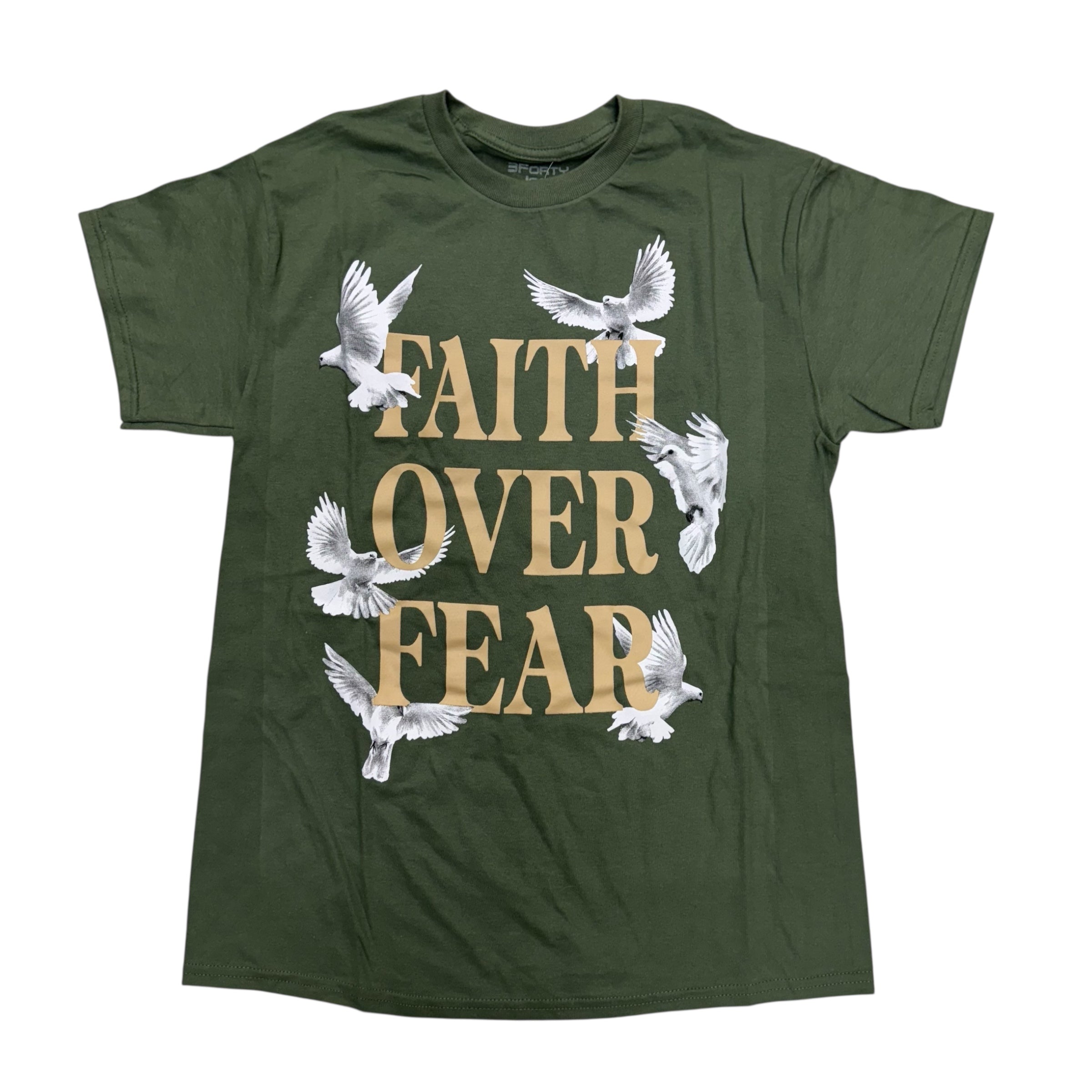 PC Faith Over Fear T-Shirt Olive