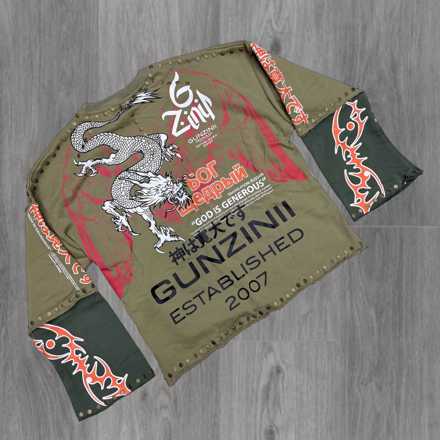 Gunzini - Lunar Crew Top - Army - Gz853