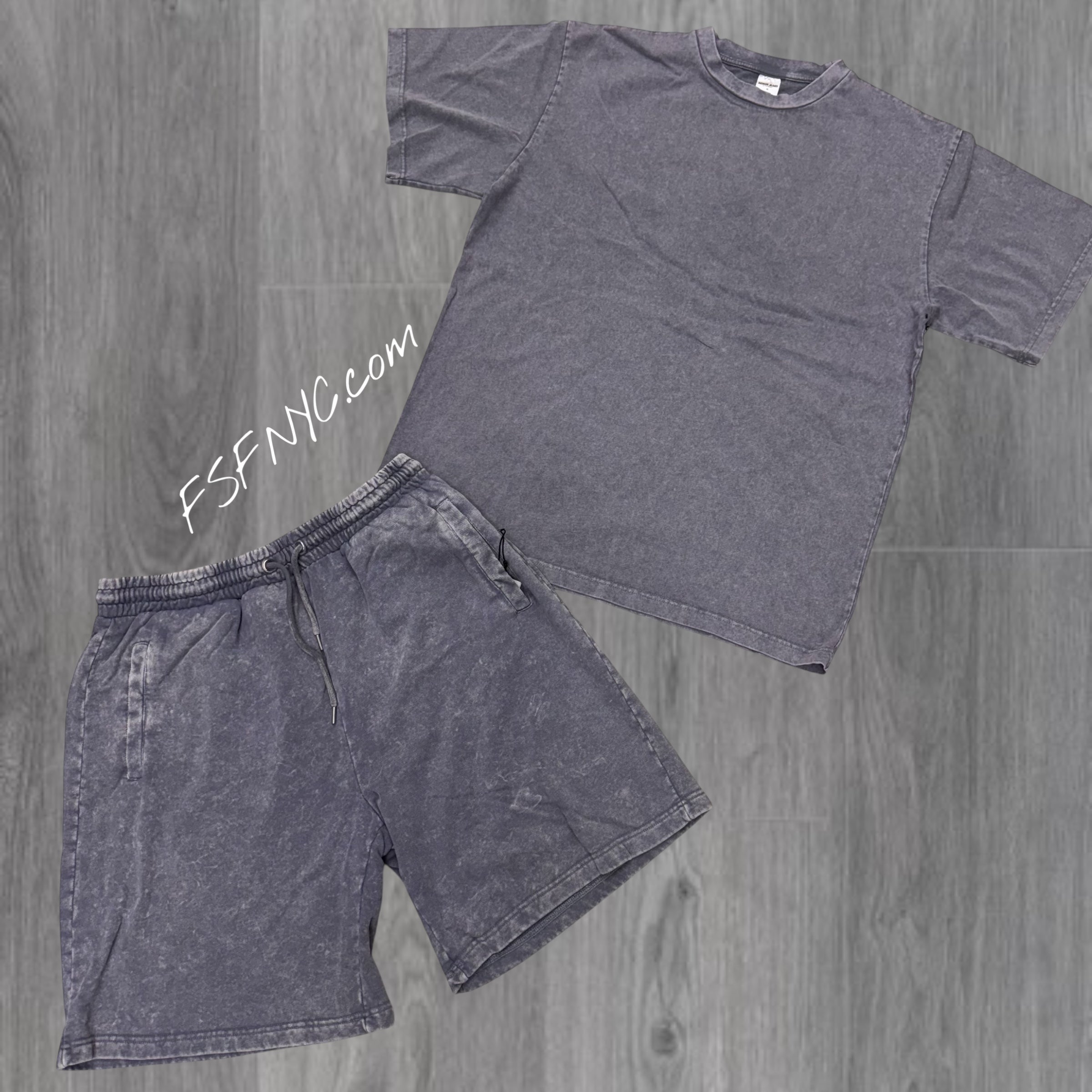 ARM Stone Wash Short Set Steel Grey 001 M