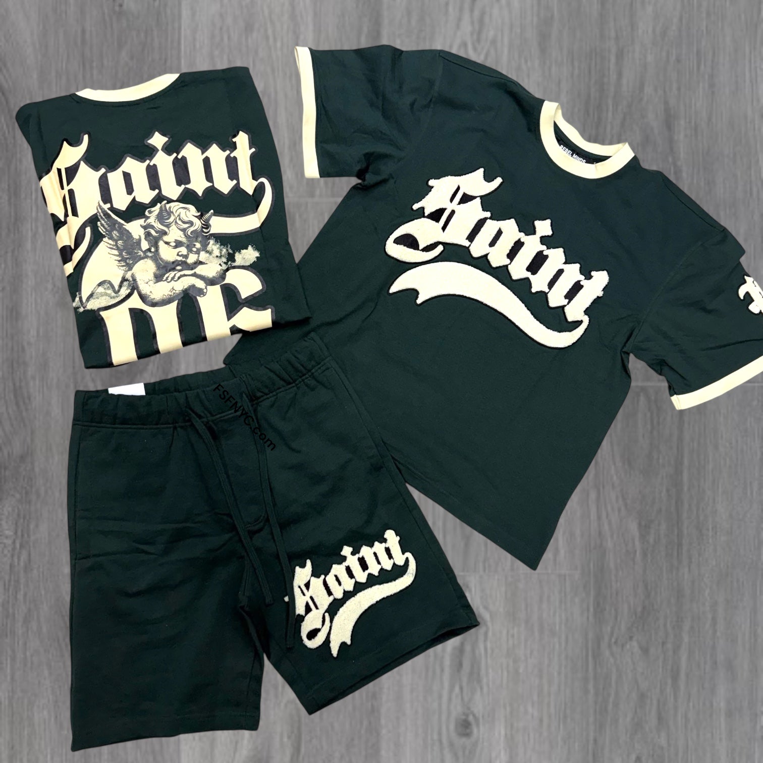 Rebel - Saint Chenille Short Set - Hunter Green - 141 941