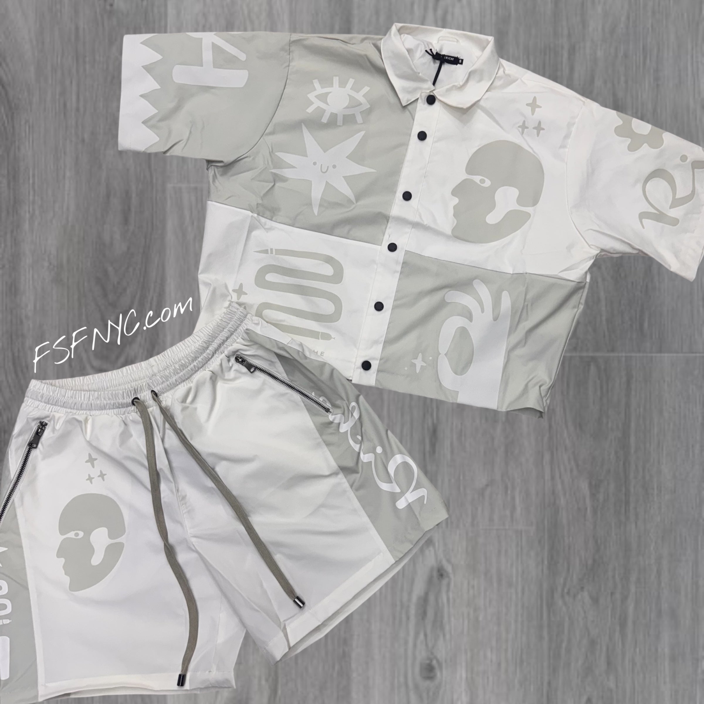 VR Tribal Short Set White VR1515-VR1516