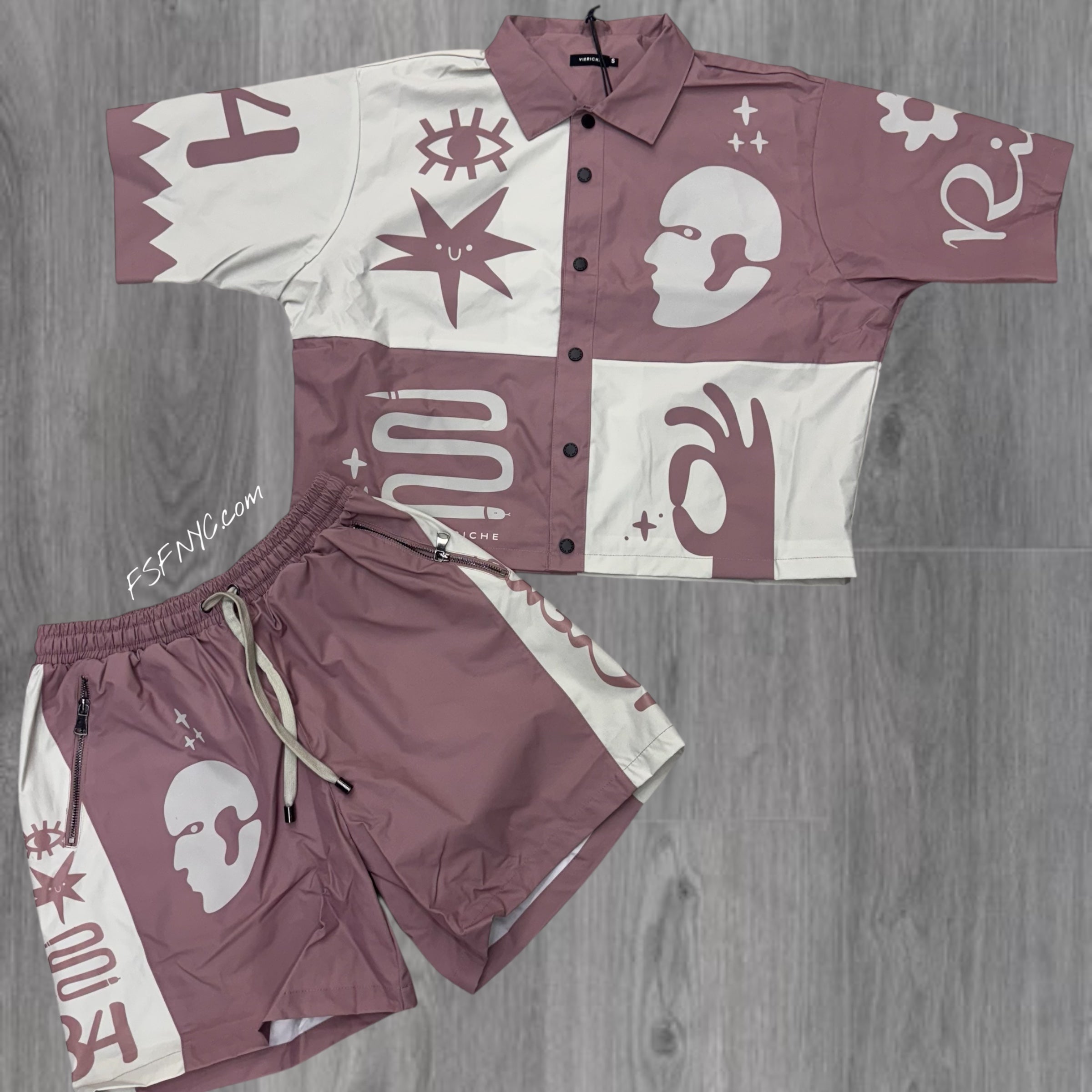 VR Tribal Short Set Salmon VR1515-VR1516