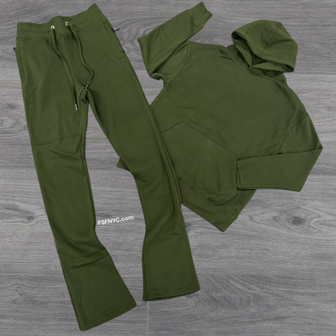 Narr - STACKED UpTown Sweat Suit - Olive - 1081