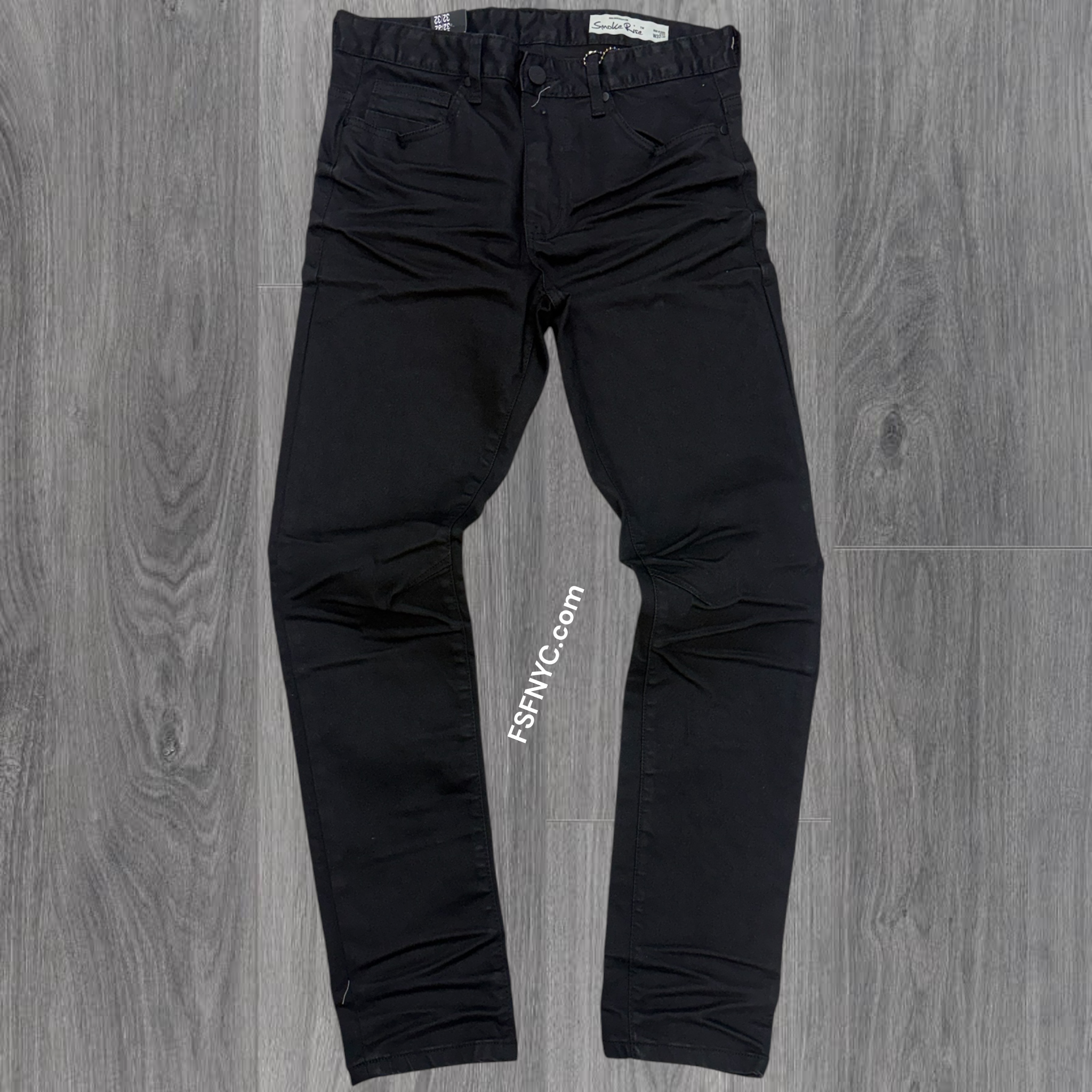 Rise - Plain Effect Denim - Jet.BK - S102