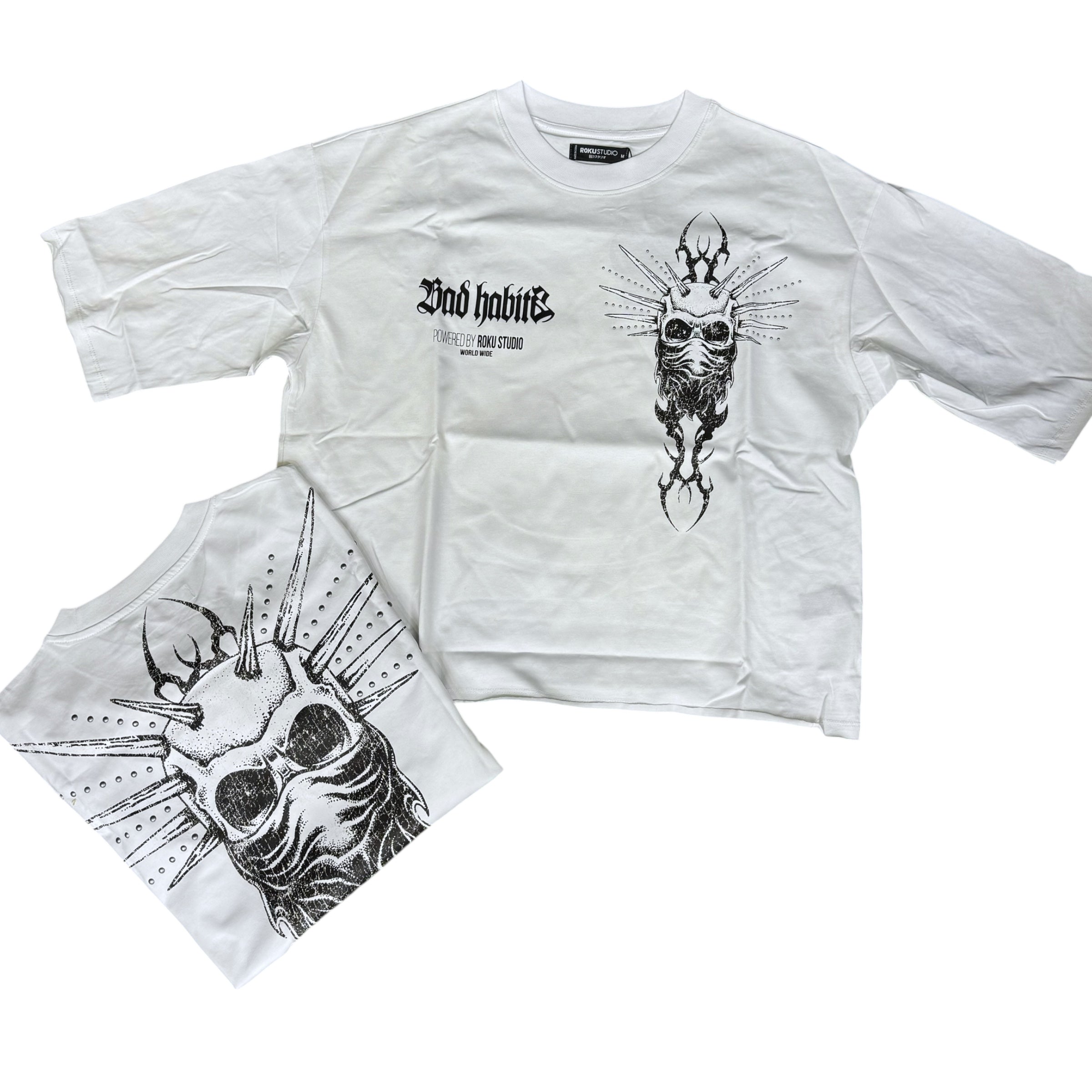 Roku Vintage Habit OverSize Crop T-shirt 1636 M