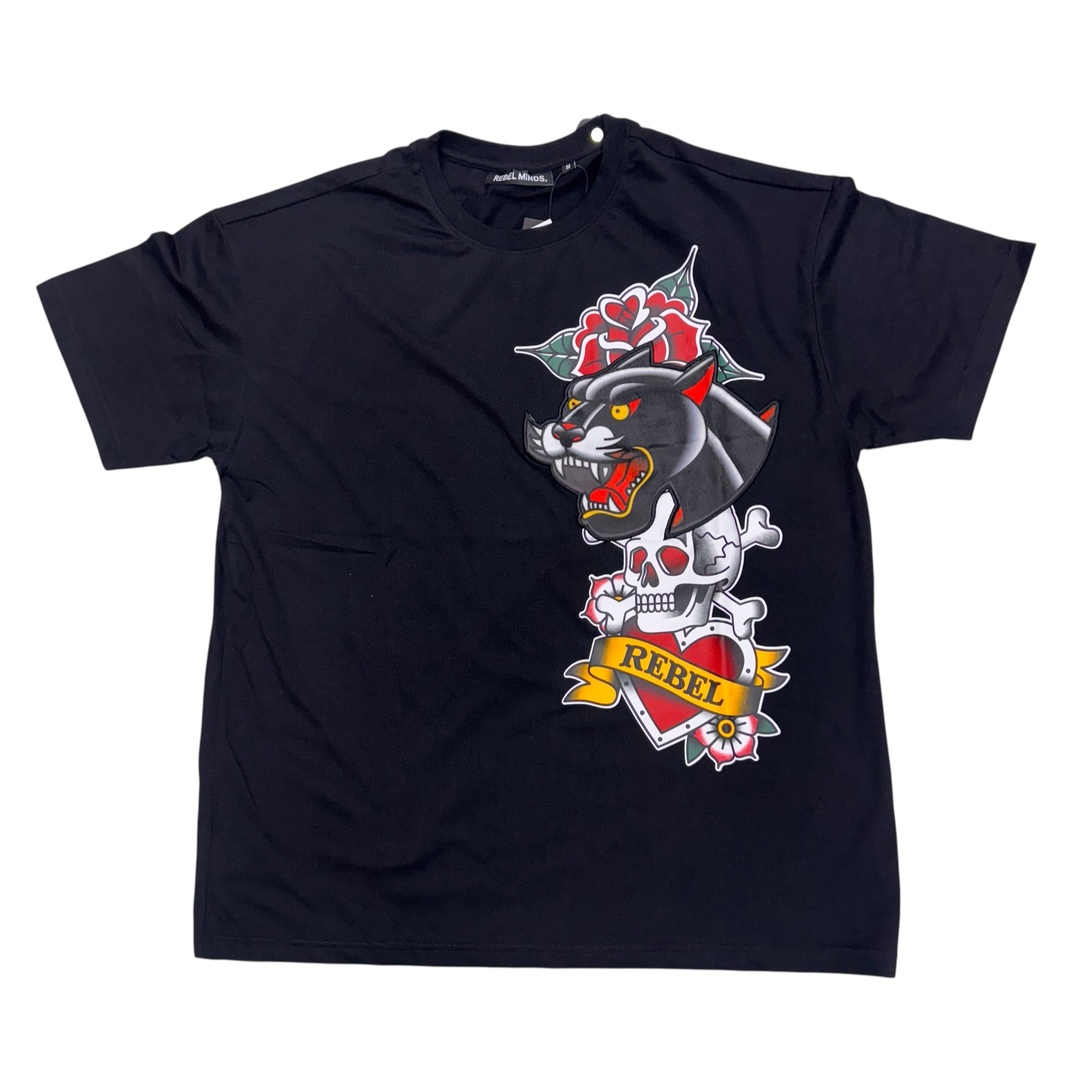 Rebel Jaguar T-Shirt Black 146