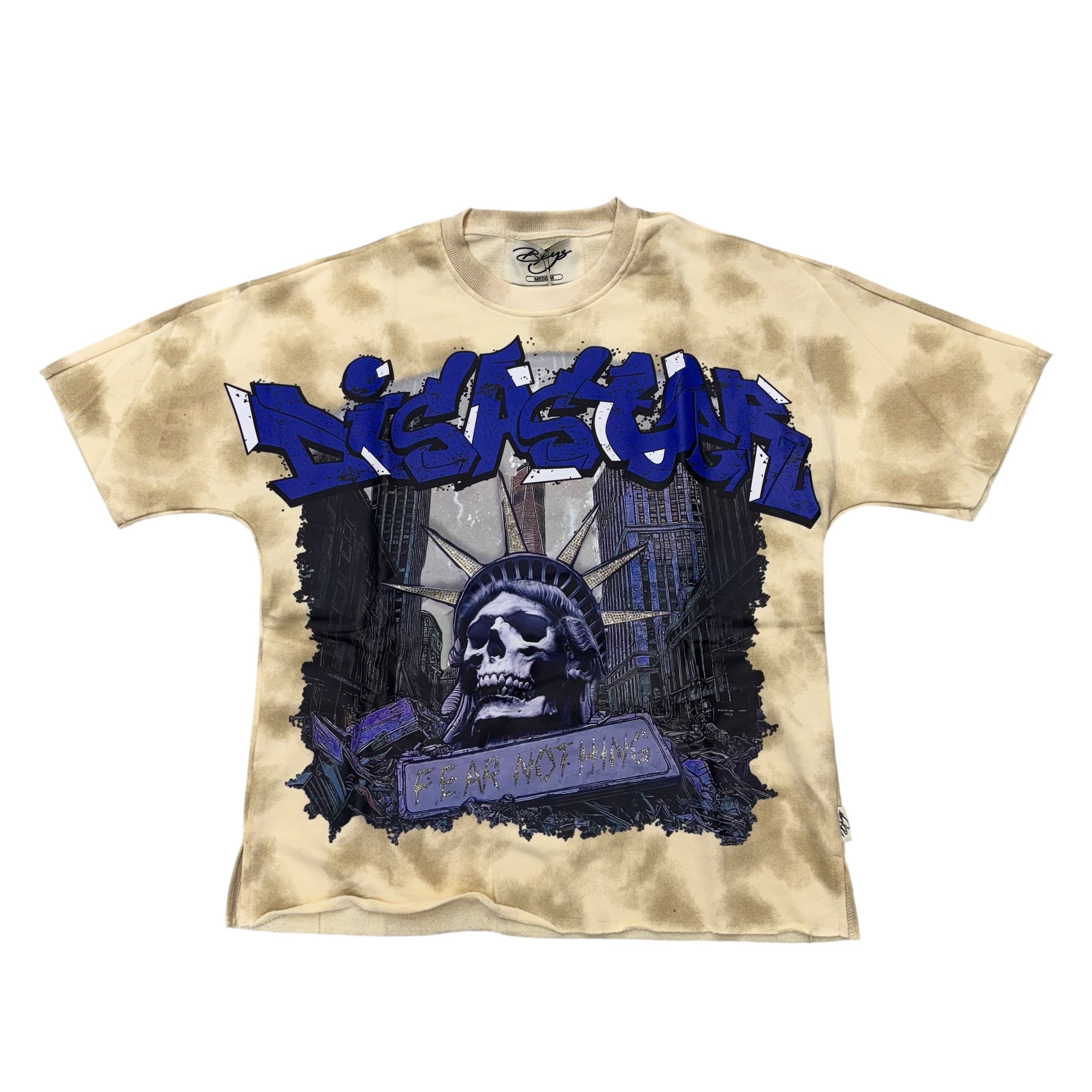 BKYS Rhinestone Disaster Off-White T-Shirt 1325