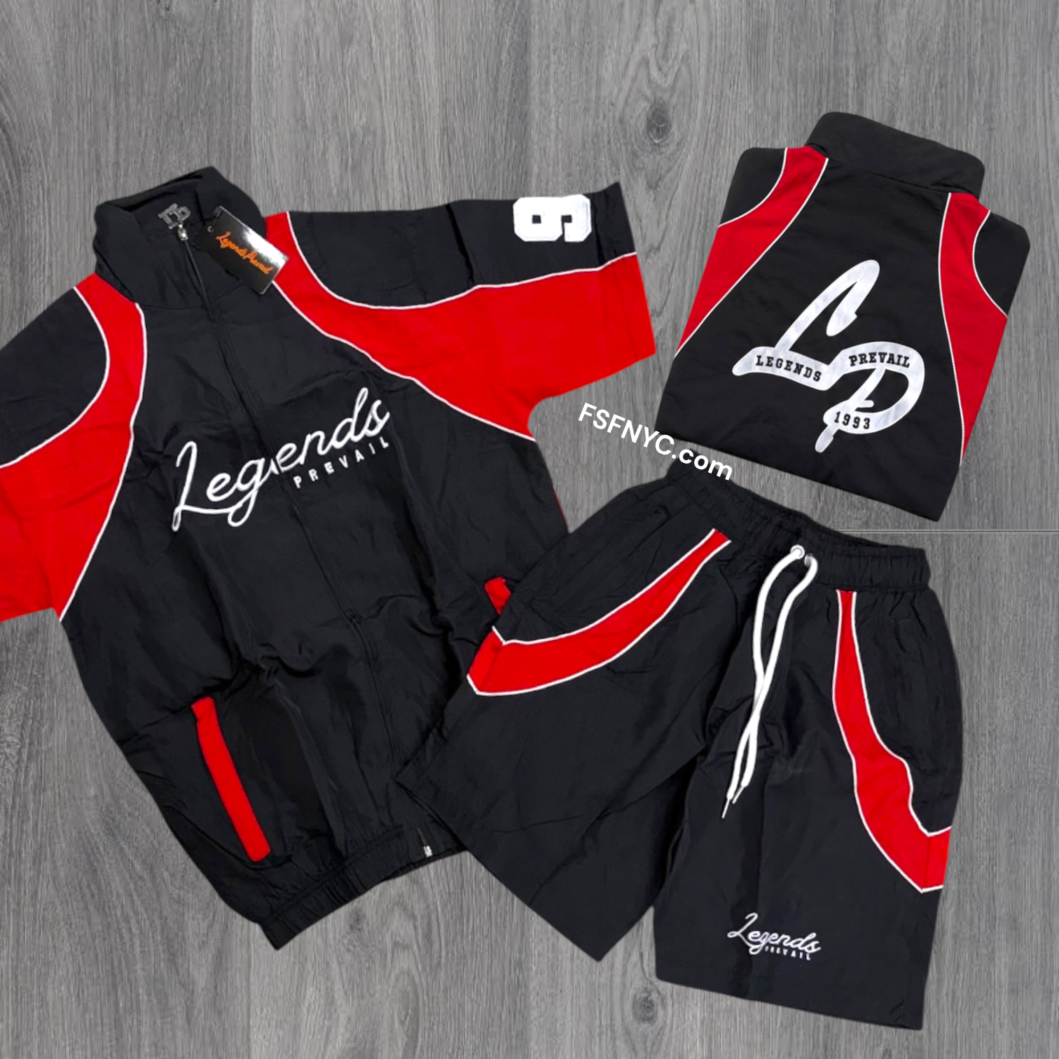 Prevail - LP Windbreaker Set - Black/Red