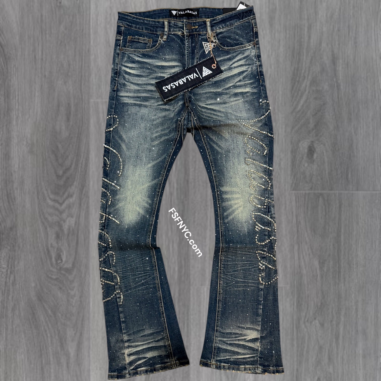 Valabasas - Lattice Stacked Denim - Dk Blue - 1030