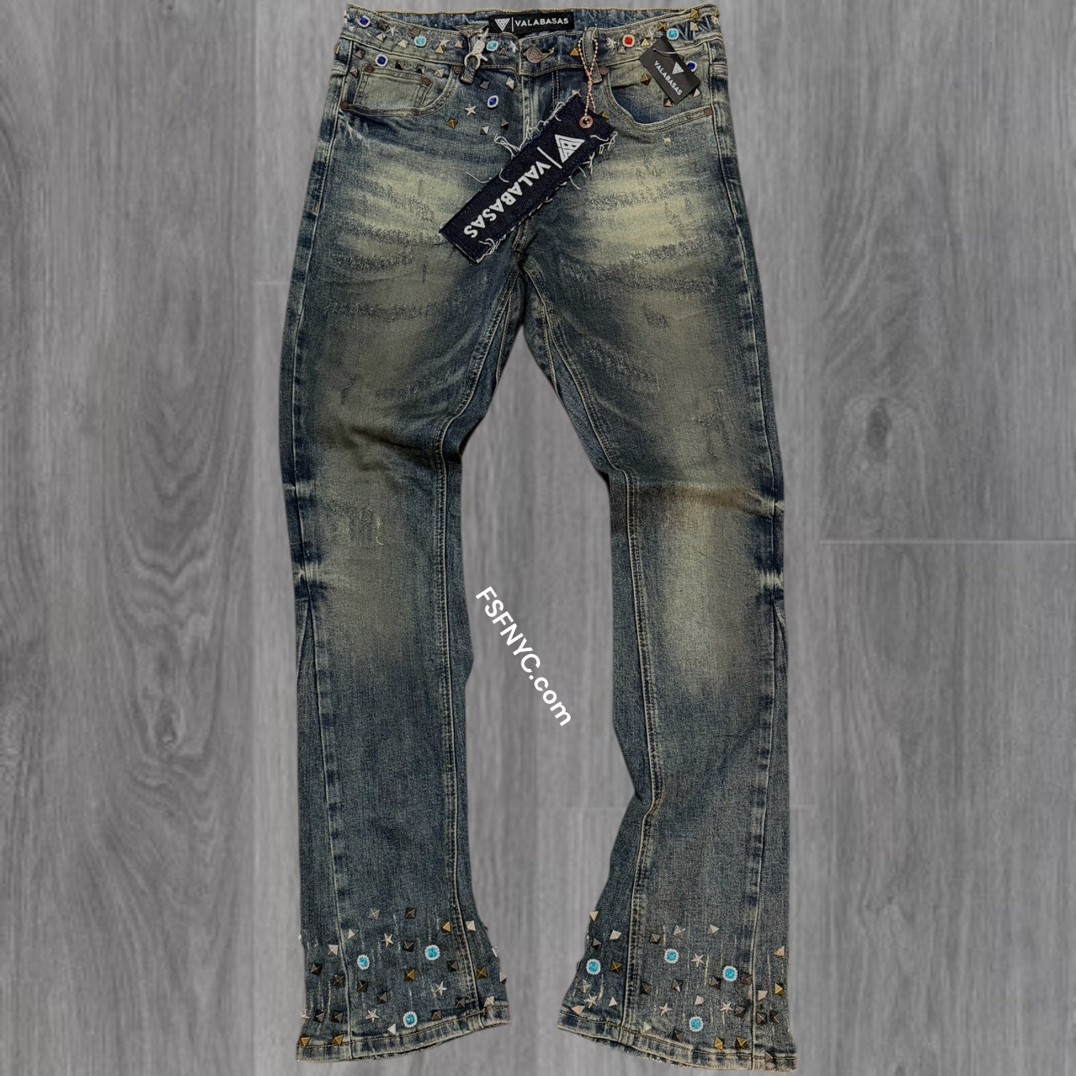 Valabasas - ION Dirty Blue Wash Wax Stacked Jean - 1058