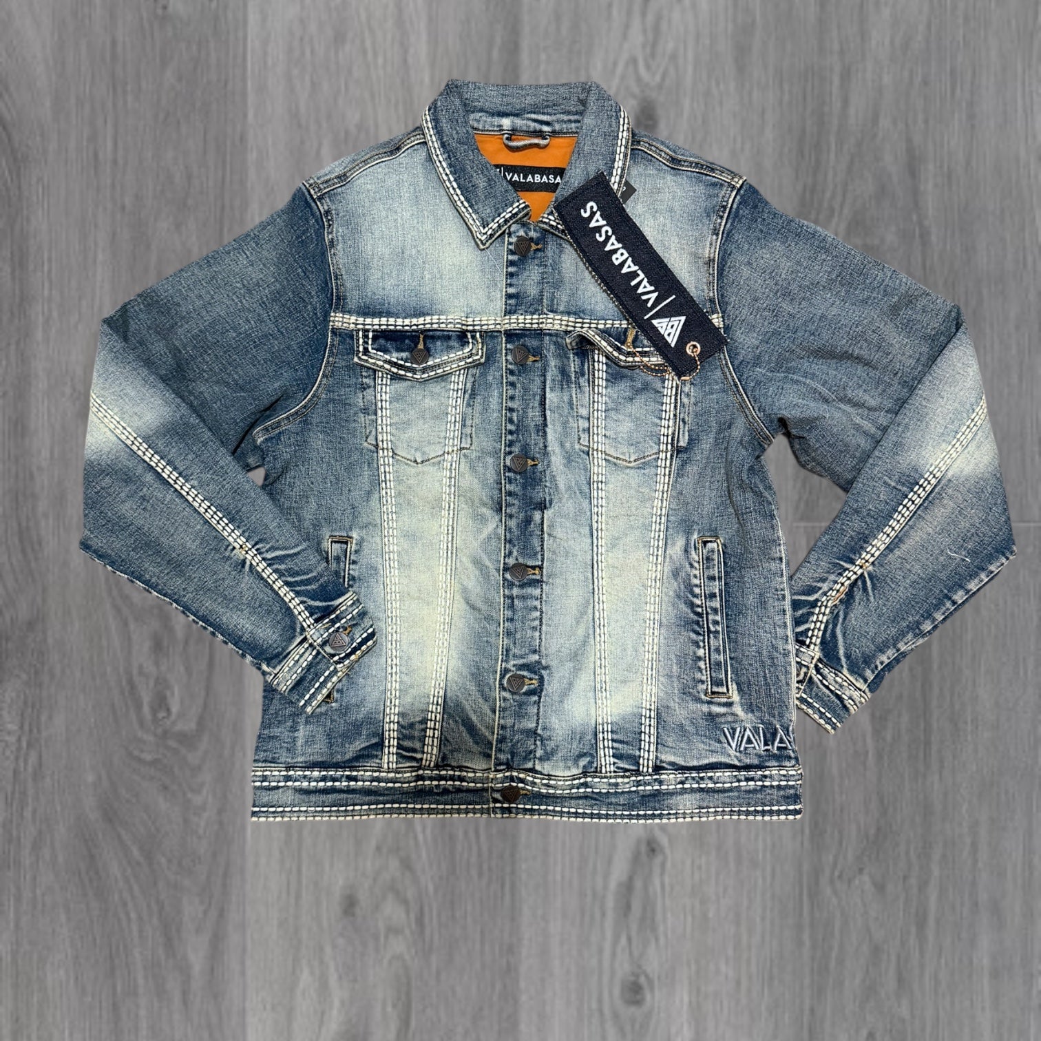 Valabasas - Treasury Cody Double Stitched Denim Jacket - Vintage Blue - 1031